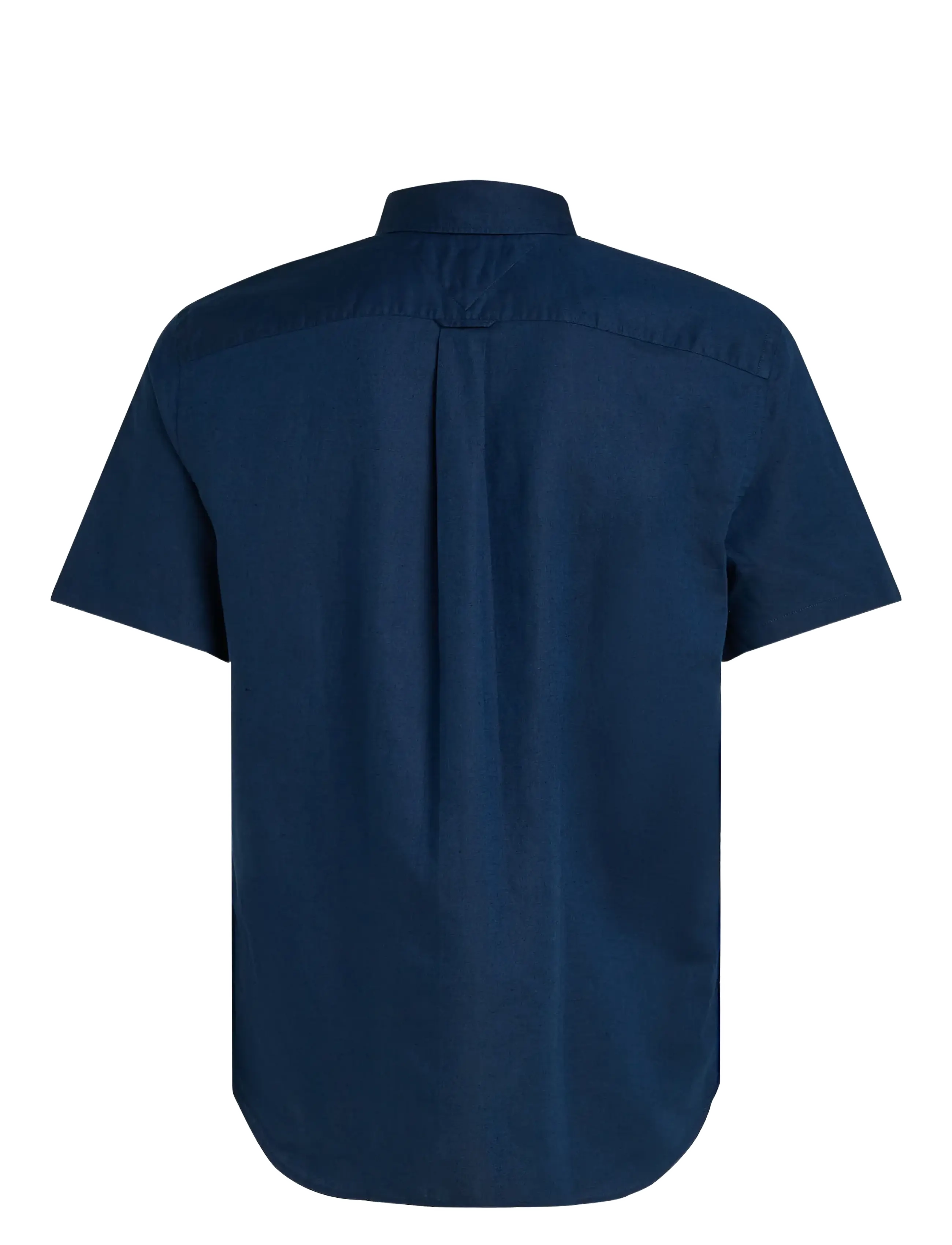 Tommy Hilfiger - LINEN BLEND SOLID  SS RF SHIRT - kortærmede t-shirts - carbon navy - 2