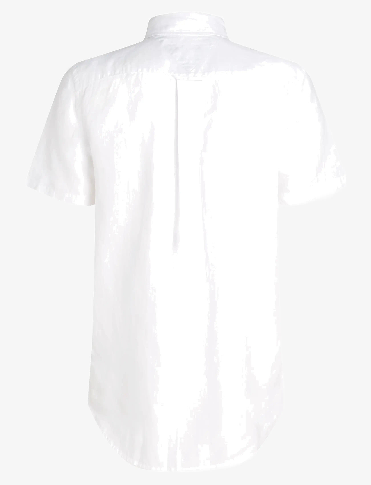 Tommy Hilfiger - LINEN BLEND SOLID  SS RF SHIRT - kortærmede skjorter - th optic white - 1