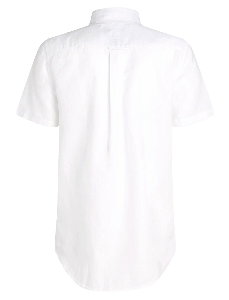 Tommy Hilfiger - LINEN BLEND SOLID SS RF SHIRT - basic skjortor - th optic white - 2