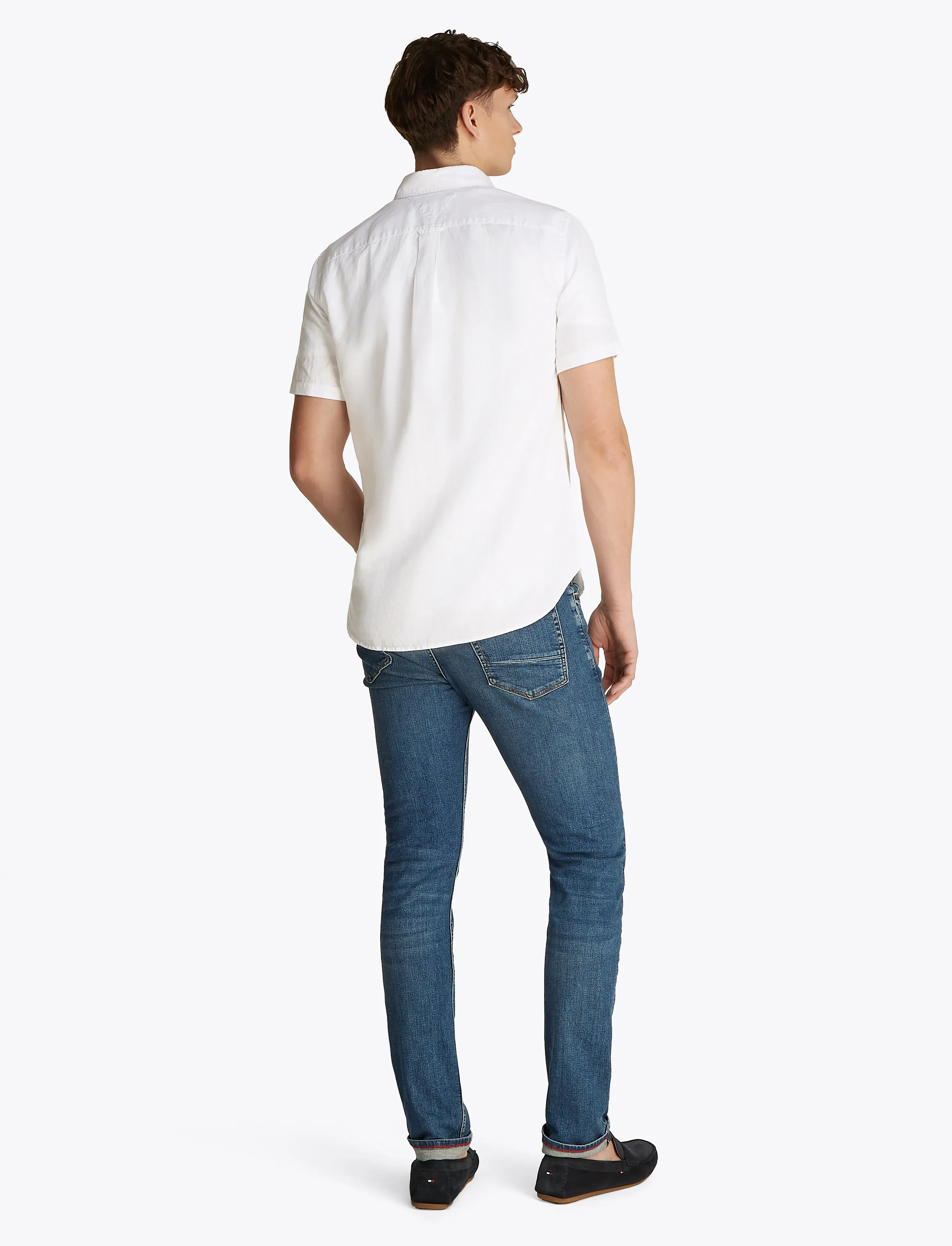 Tommy Hilfiger - LINEN BLEND SOLID  SS RF SHIRT - th optic white - 3
