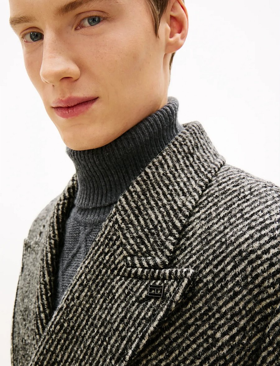 Tommy Hilfiger - DC PATTERN TWEED COAT - uldfrakker - b w tweed - 3