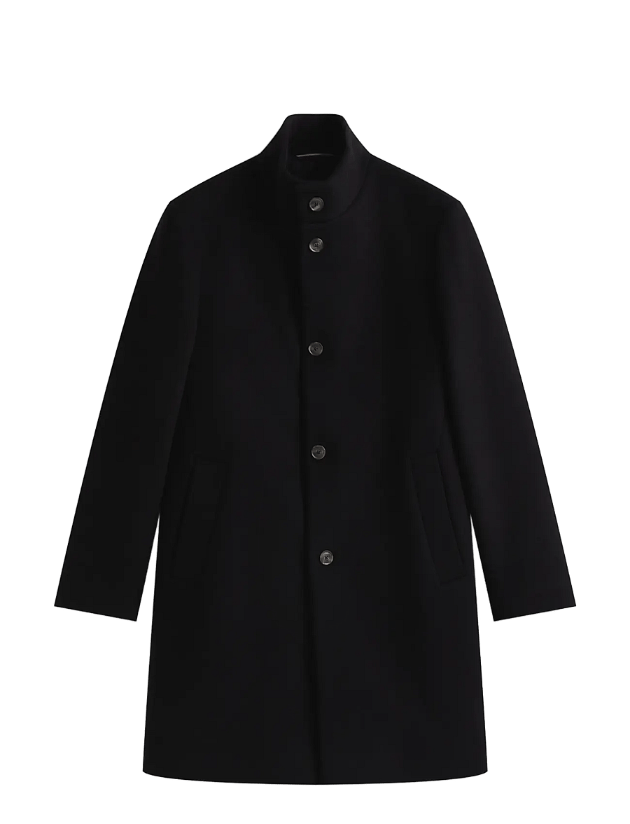 Tommy Hilfiger - NY WOOL STAND COLLAR - wollmäntel - black - 1