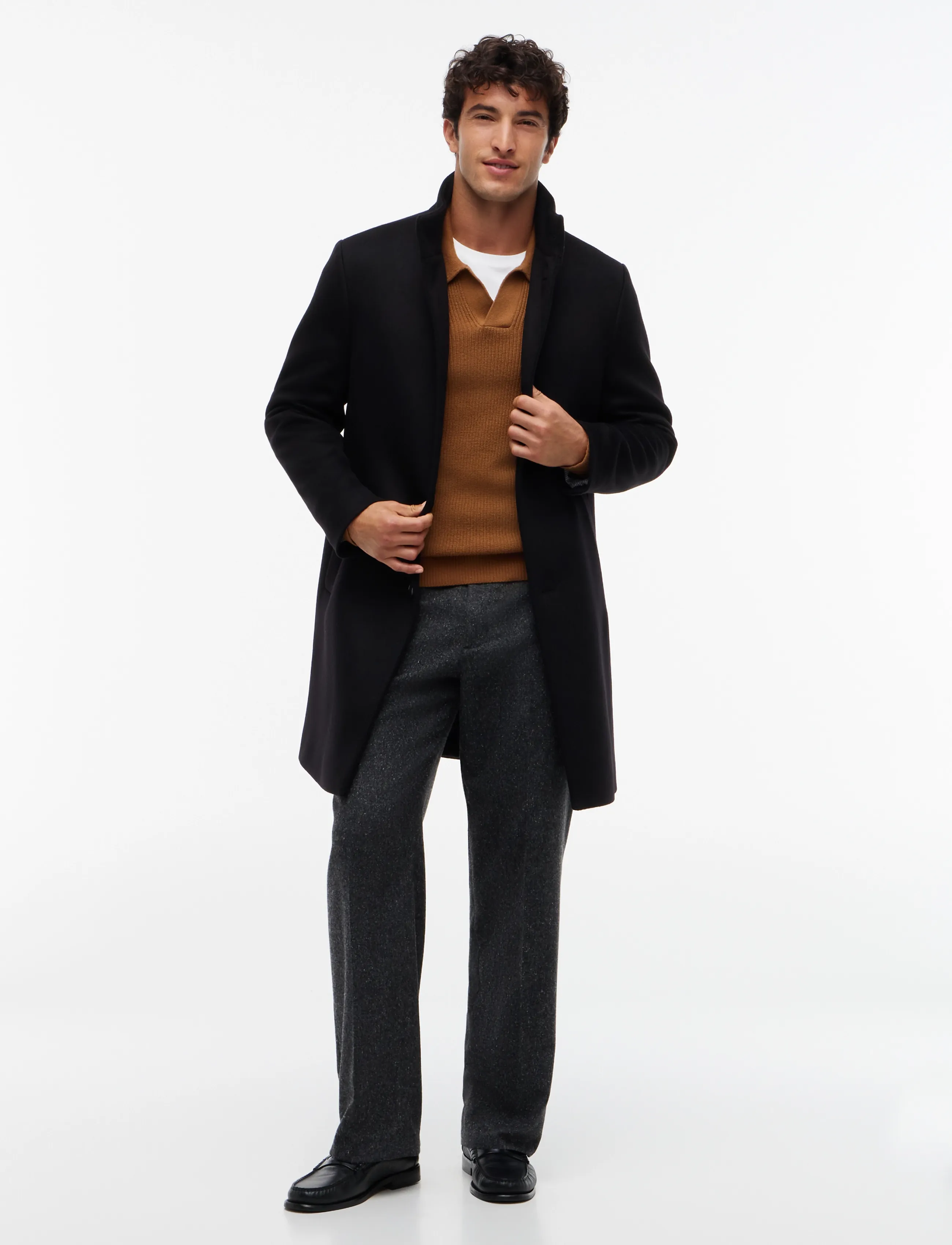 Tommy Hilfiger NY WOOL STAND COLLAR - Osta olukorra järgi - BLACK / black
