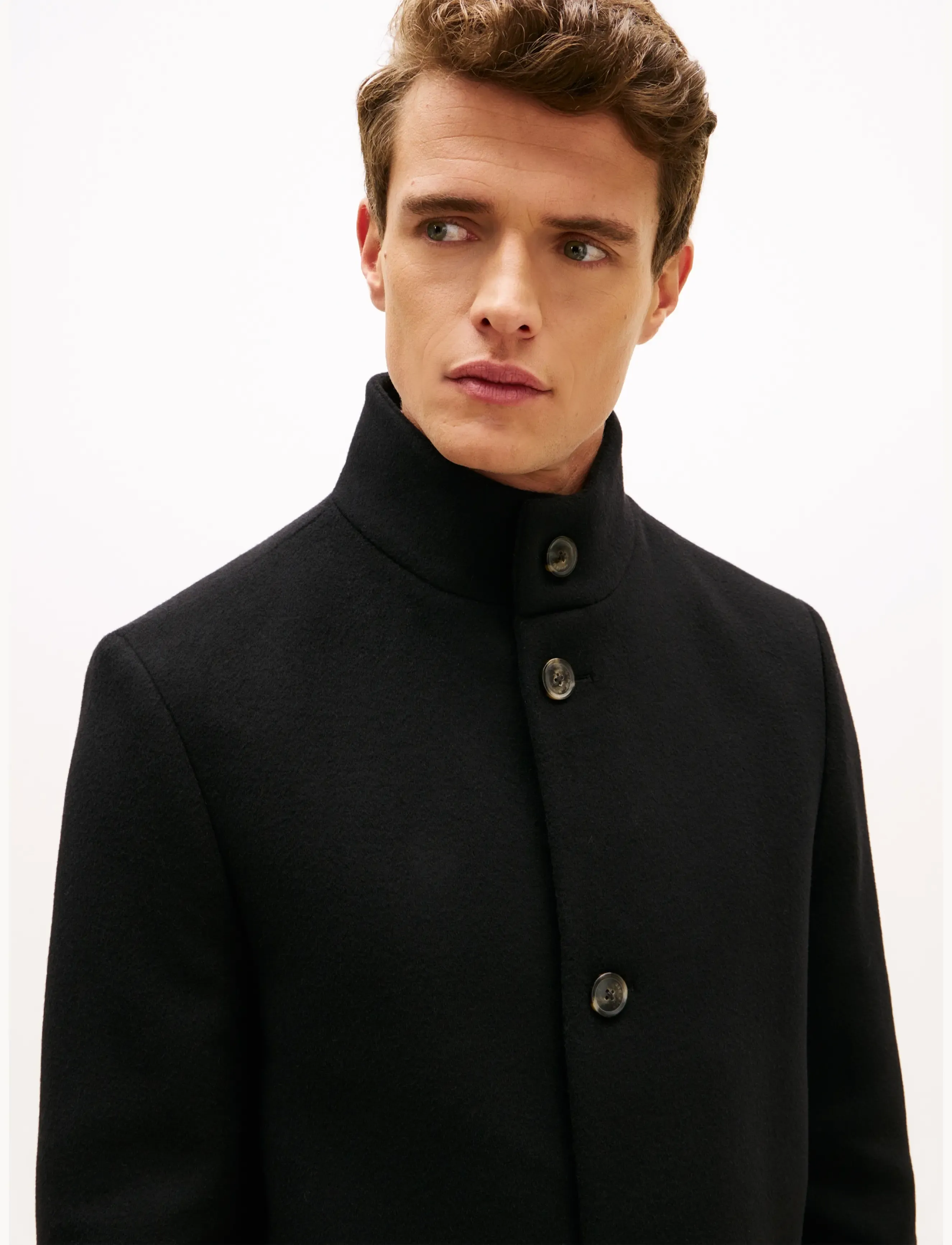 Tommy Hilfiger - NY WOOL STAND COLLAR - black - 2