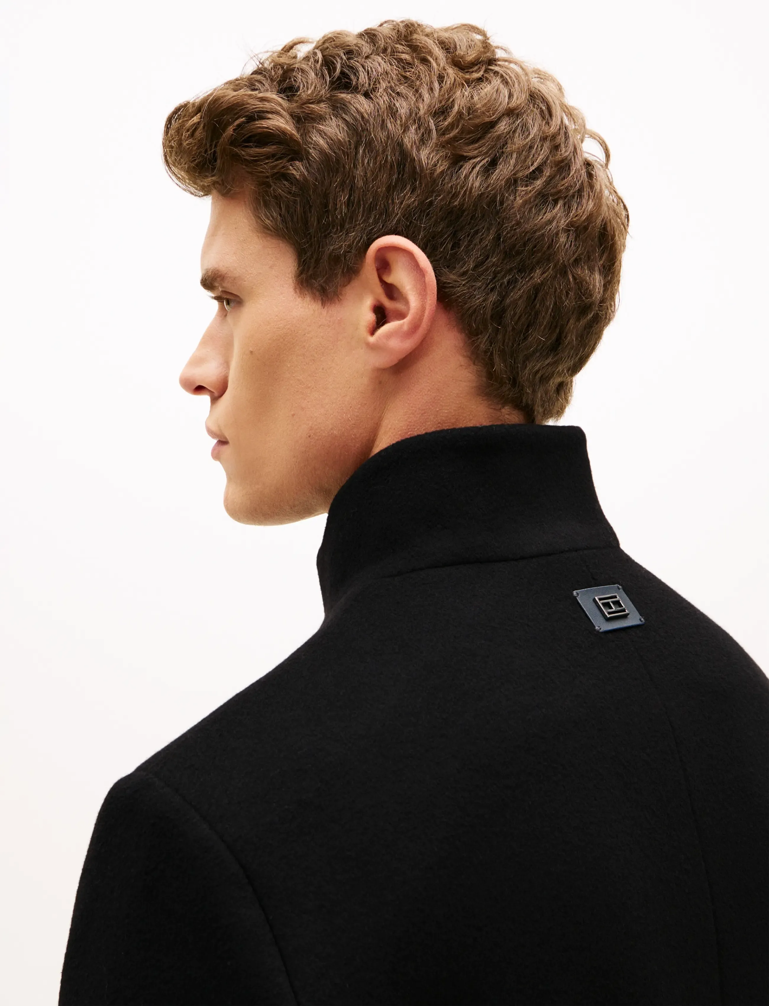 Tommy Hilfiger - NY WOOL STAND COLLAR - black - 3