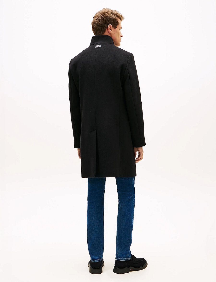Tommy Hilfiger - NY WOOL STAND COLLAR - wollmäntel - black - 5
