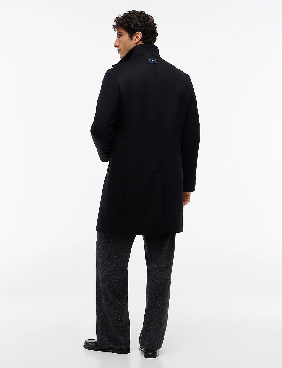 Tommy Hilfiger - NY WOOL STAND COLLAR - wollen mantels - black - 5