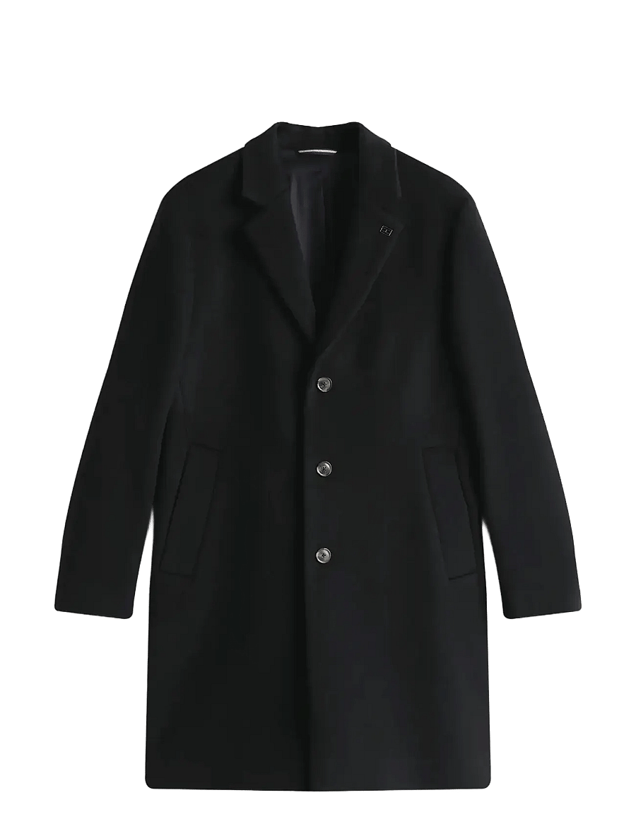 Tommy Hilfiger - NY WOOL MIX COAT - wollmäntel - black - 1