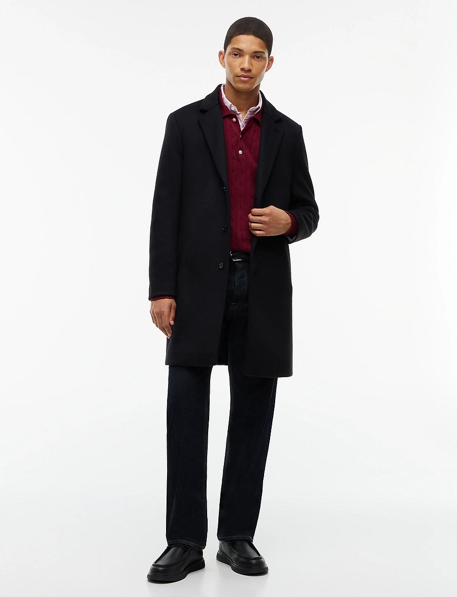 Tommy Hilfiger - DC WOOL MIX COAT - ullrockar - black - 0