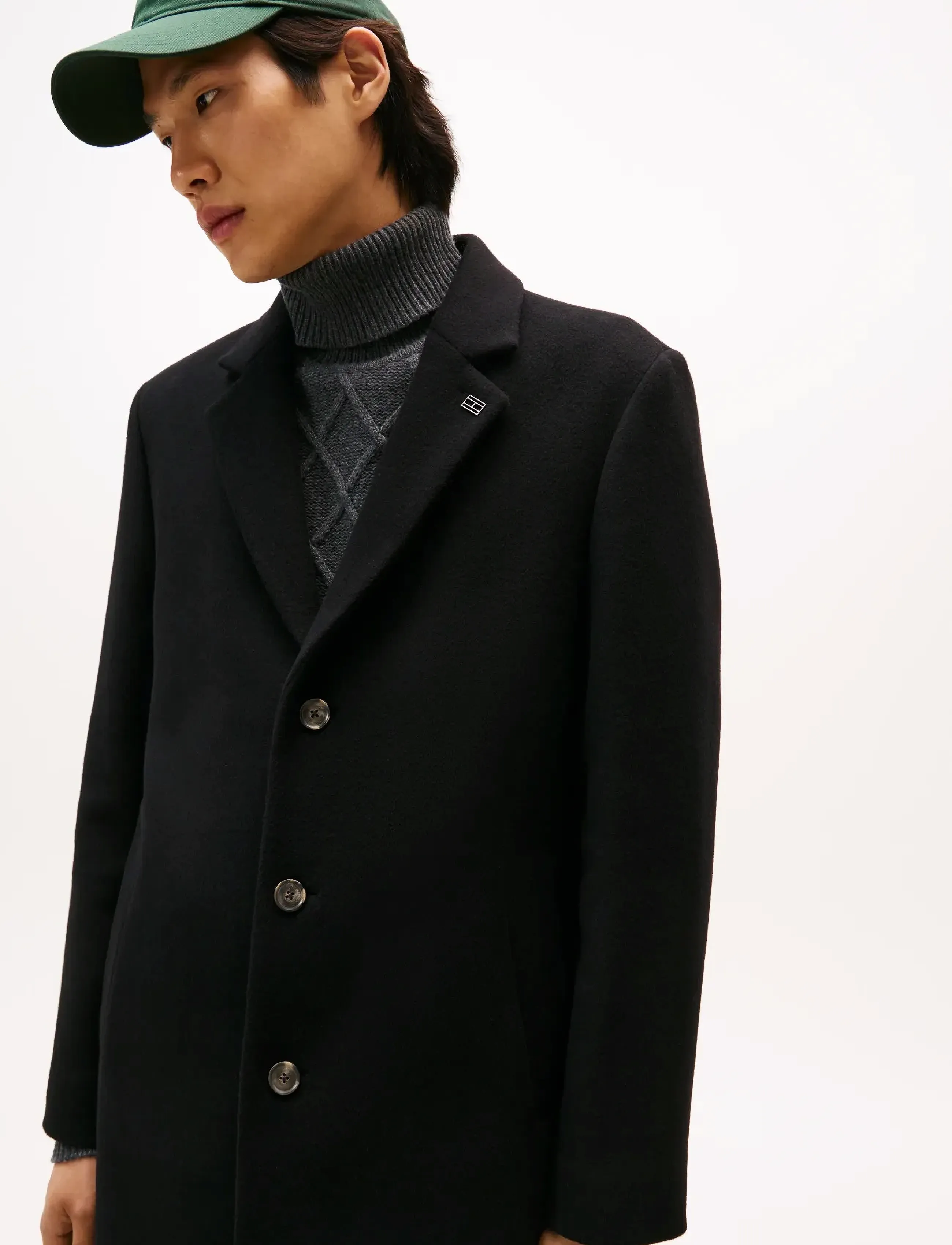 Tommy Hilfiger - NY WOOL MIX COAT - wollmäntel - black - 2