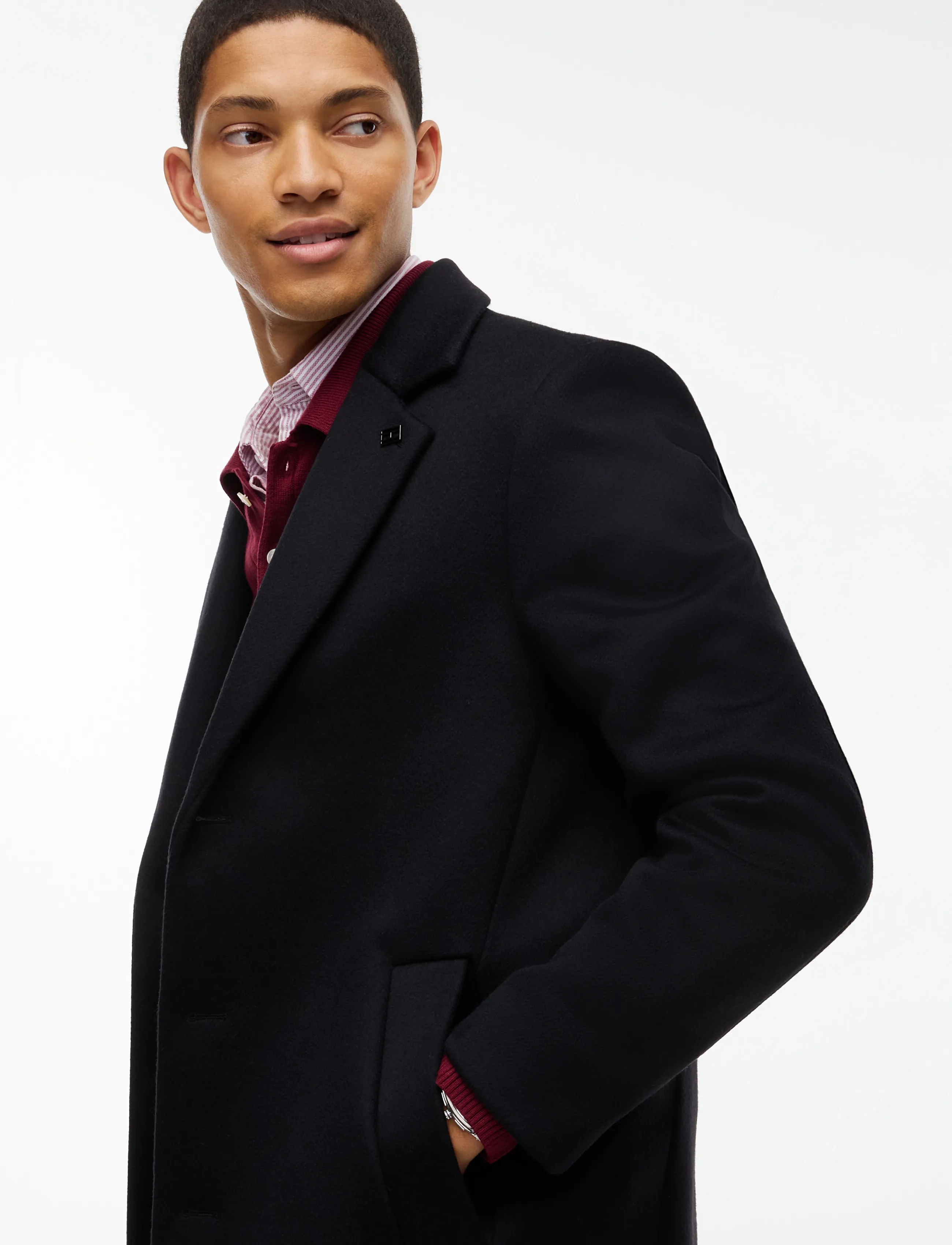 Tommy Hilfiger - DC WOOL MIX COAT - ullrockar - black - 2