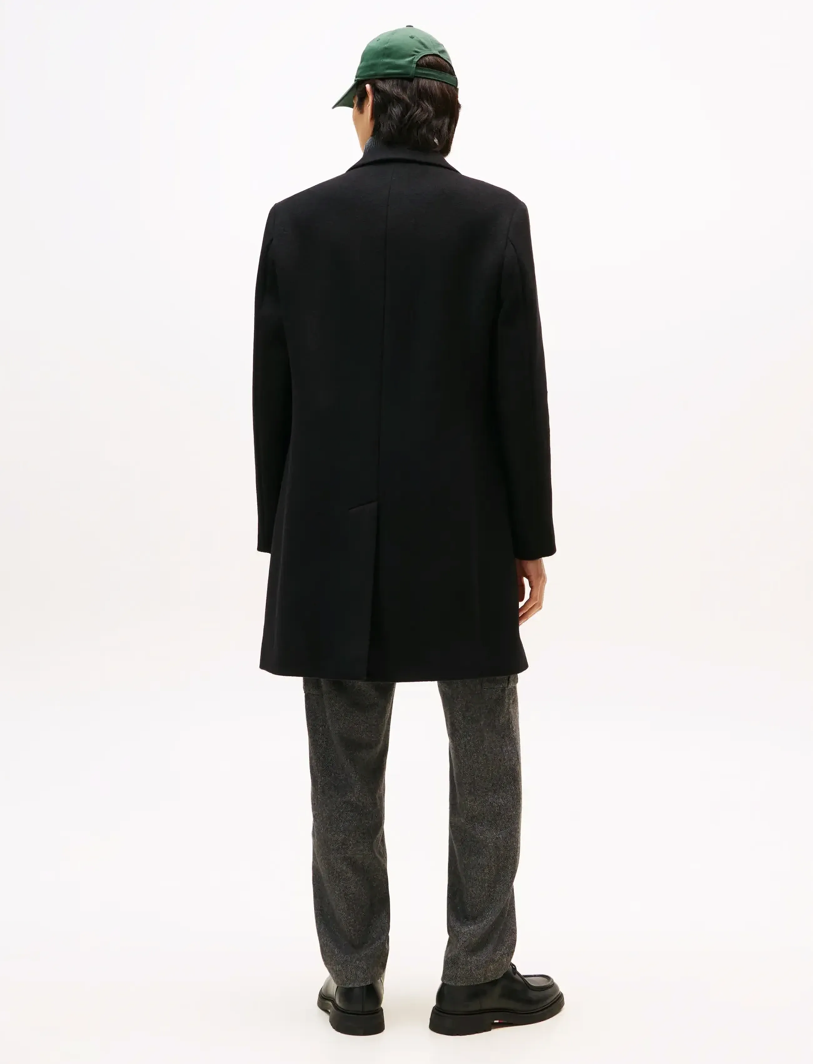 Tommy Hilfiger - NY WOOL MIX COAT - wollmäntel - black - 4
