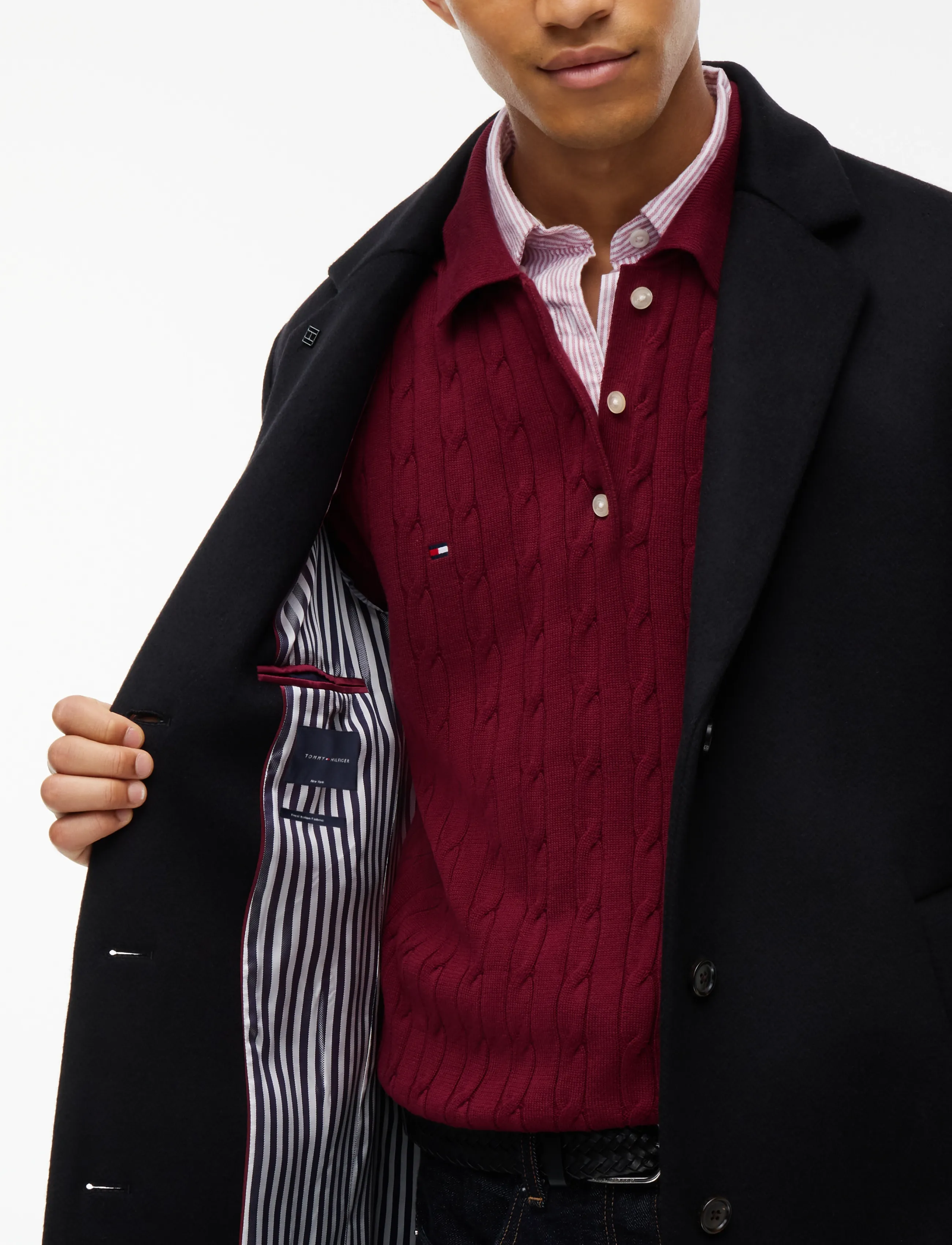 Tommy Hilfiger - DC WOOL MIX COAT - ullrockar - black - 5