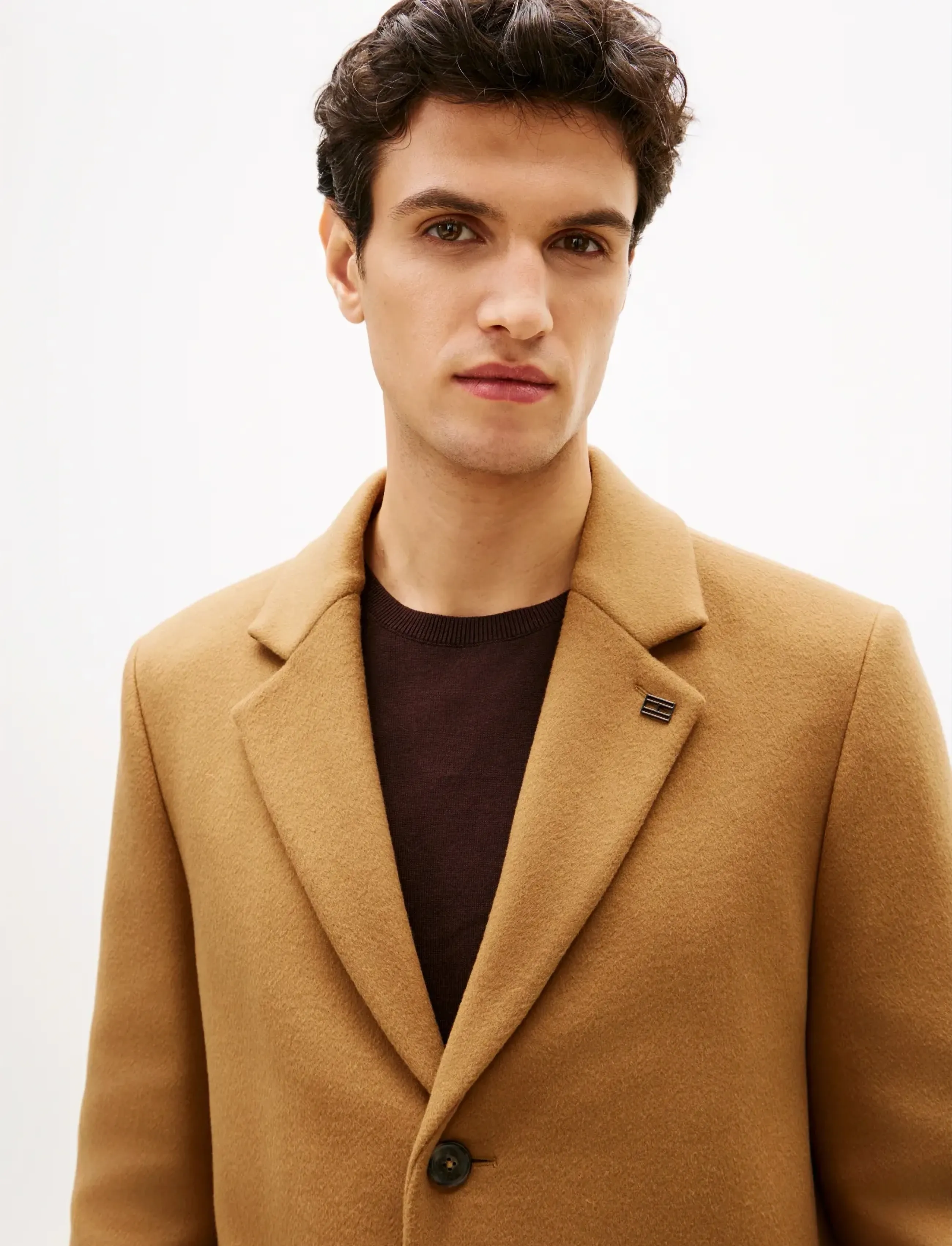 Tommy Hilfiger - NY WOOL MIX COAT - villased mantlid - hickory - 2