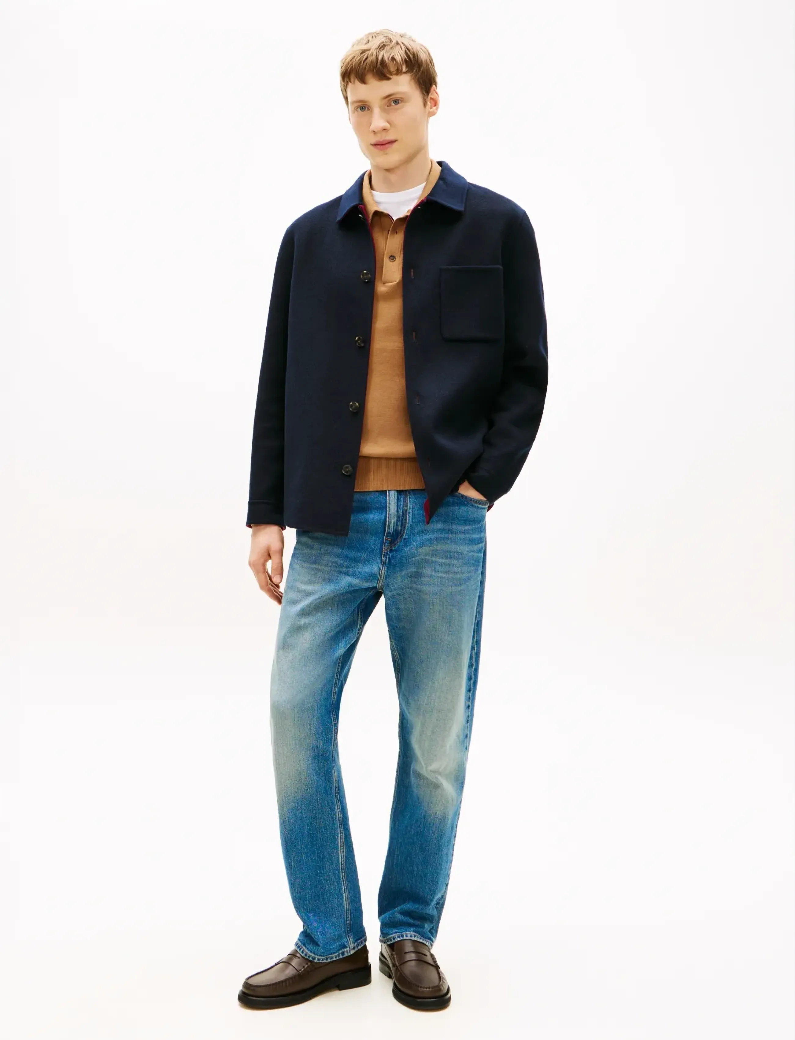 Tommy Hilfiger - DC SPLITTABLE WOOL SHIRT JACKET - män - desert sky - 3