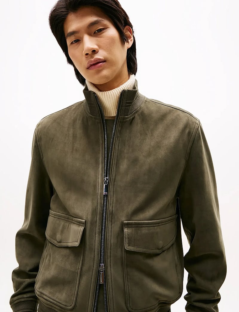 Tommy Hilfiger - DC LEATHER JACKET - mountain spruce - 4
