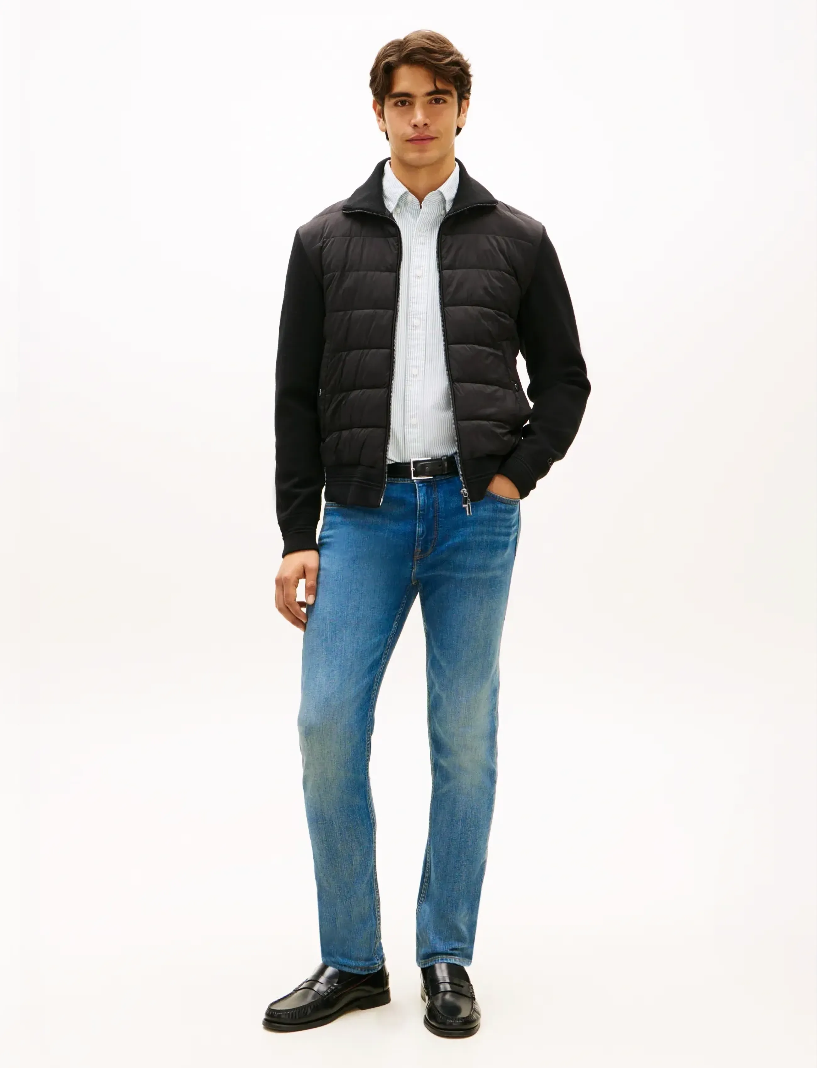 Tommy Hilfiger - DC MIXED MEDIA JACKET - voodriga jakid - black - 2