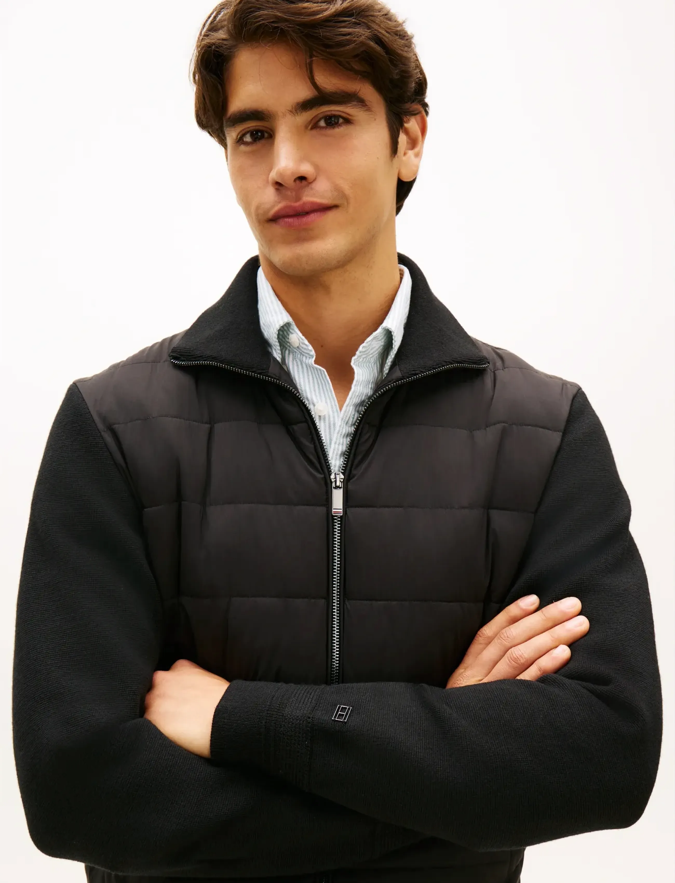 Tommy Hilfiger - DC MIXED MEDIA JACKET - voodriga jakid - black - 4