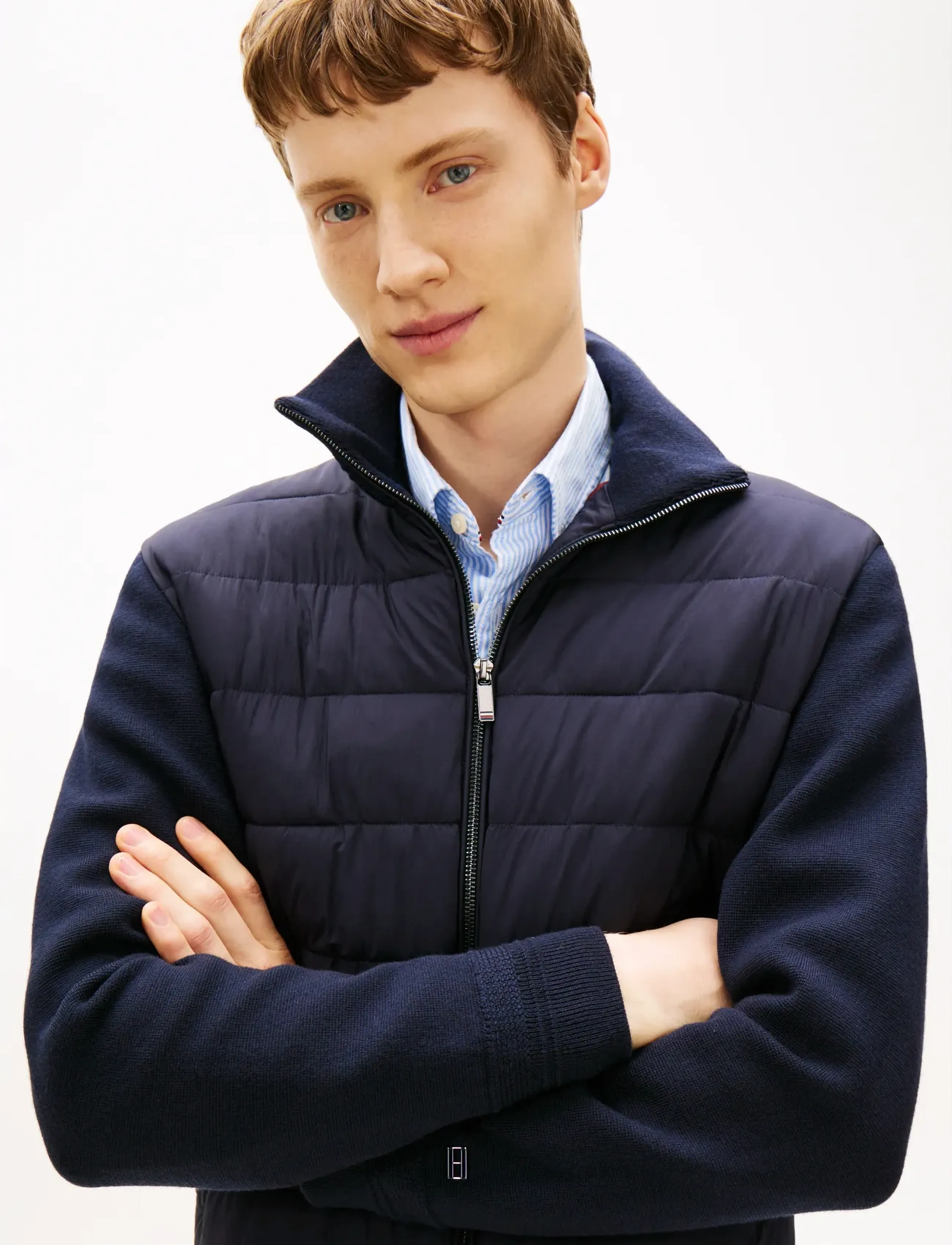 Tommy Hilfiger - DC MIXED MEDIA JACKET - bólstraðir jakkar - desert sky - 4