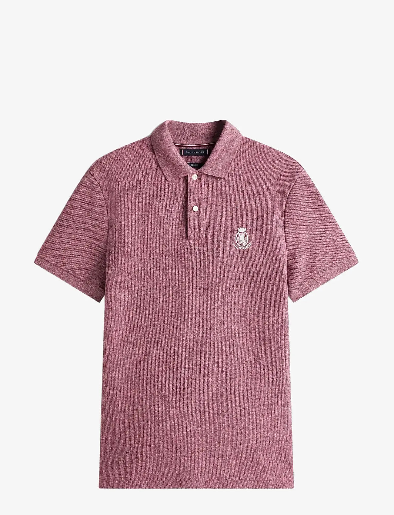Tommy Hilfiger - HEATHER CREST REG POLO - kortærmede poloer - deep burgundy heather - 1