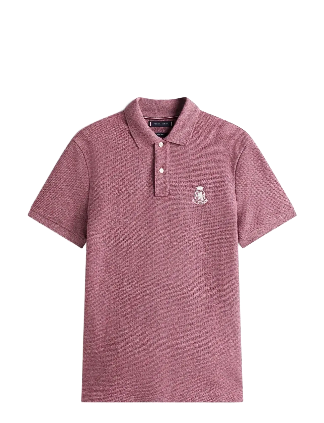 Tommy Hilfiger HEATHER CREST REG POLO - Pikéer - DEEP BURGUNDY HEATHER / pink/rose