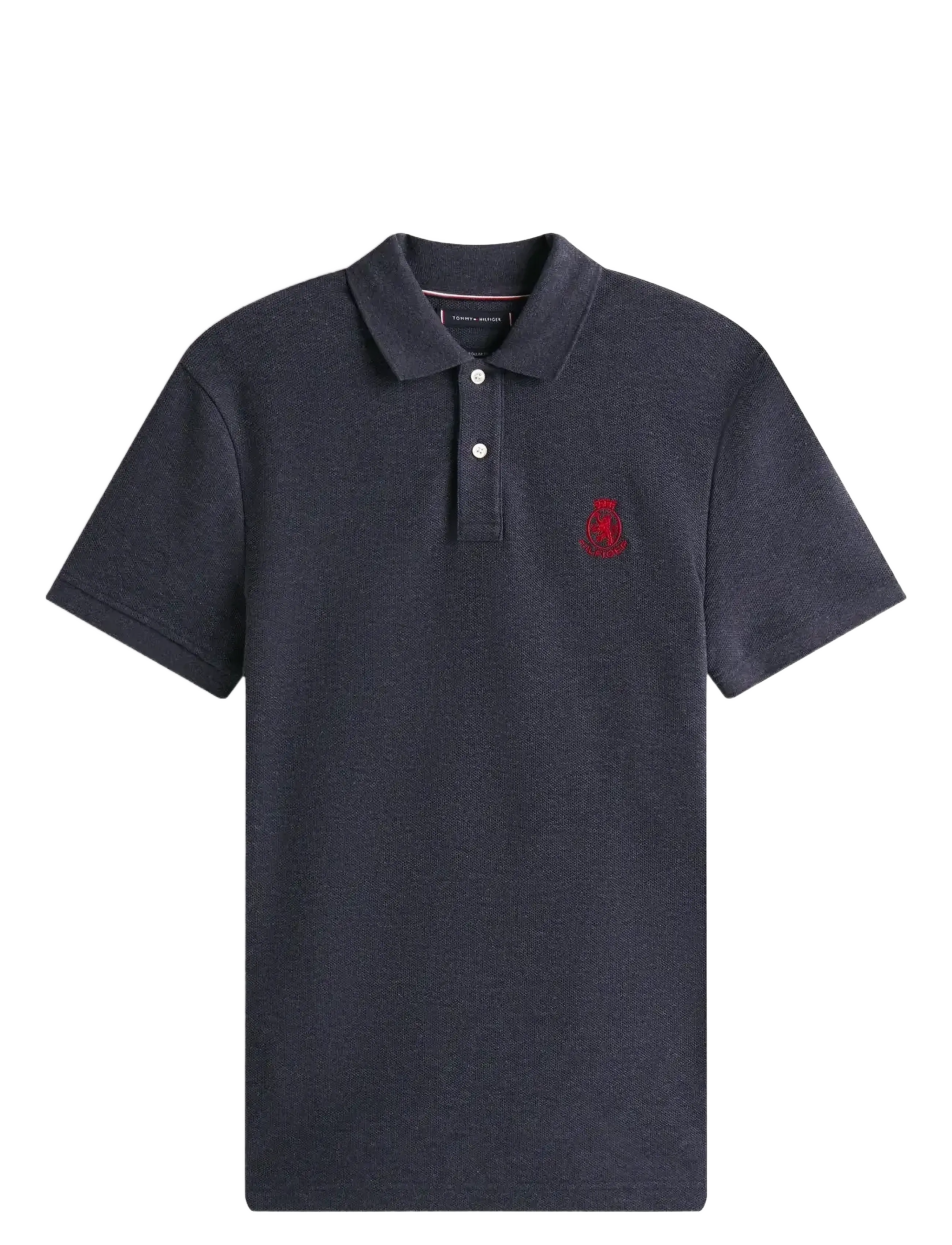 Tommy Hilfiger HEATHER CREST REG POLO - Pikéer - HEATHERED BLUE / grey