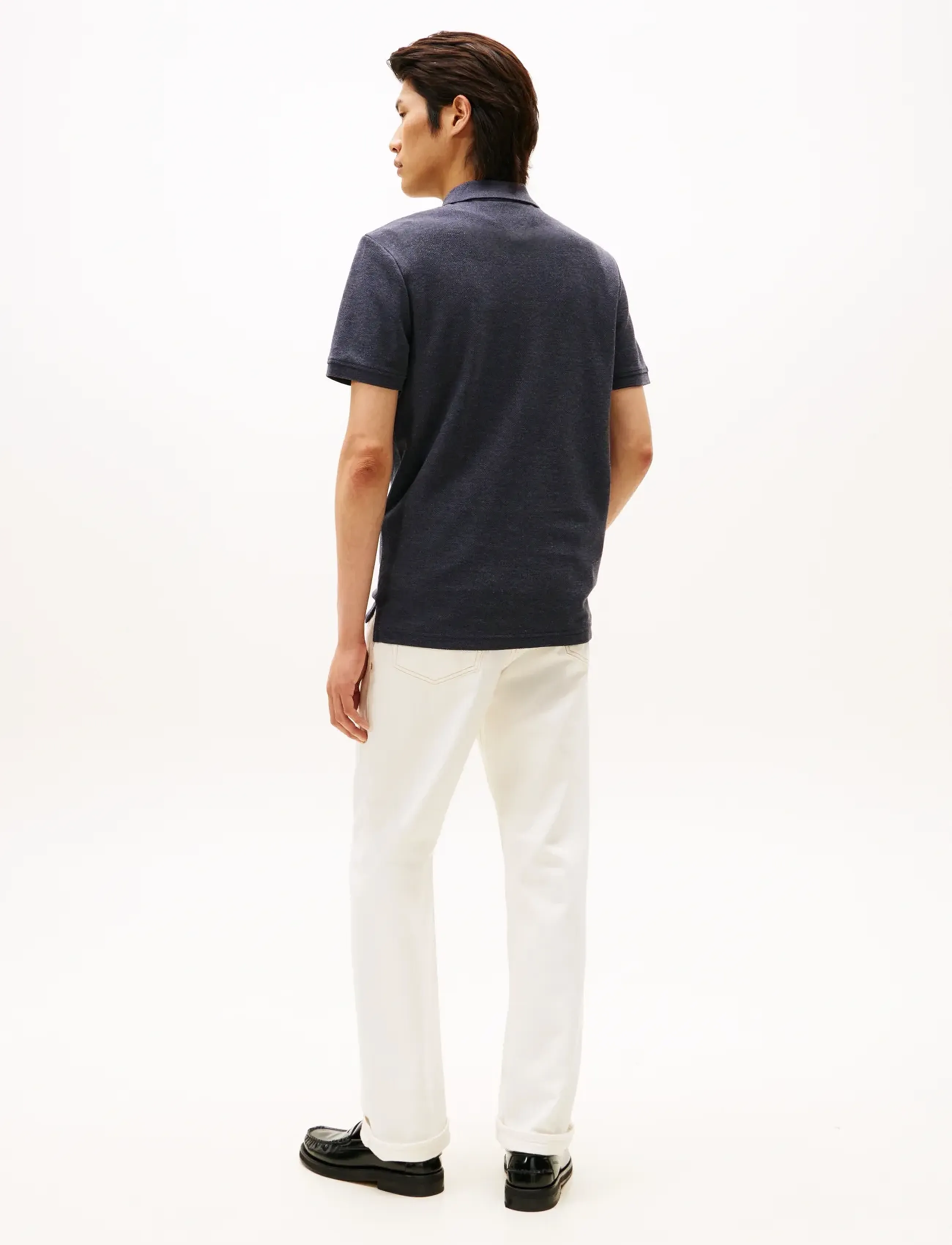 Tommy Hilfiger - HEATHER CREST REG POLO - kortærmede poloer - heathered blue - 3