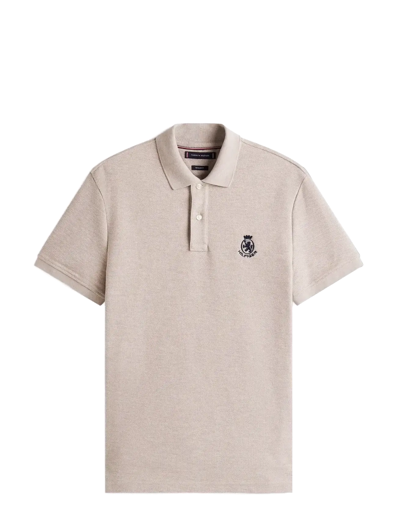 Tommy Hilfiger HEATHER CREST REG POLO - Pikéer - HEATHERED NEWSPRINT / beige