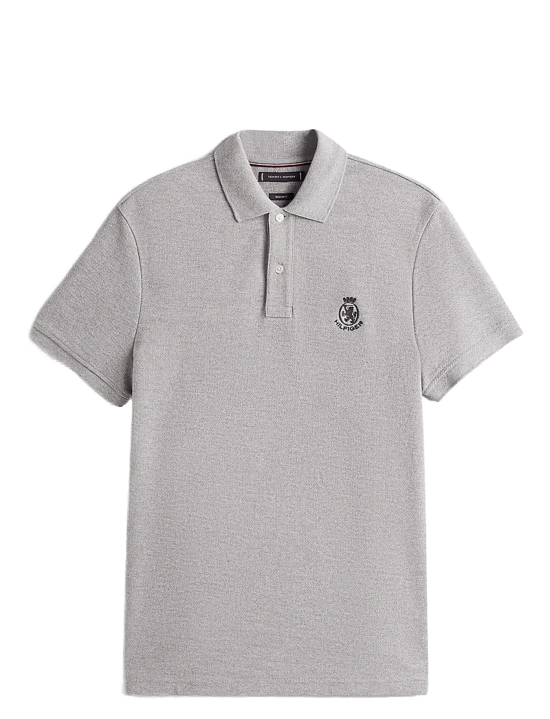 Tommy Hilfiger - HEATHER CREST REG POLO - kortärmade pikéer - light grey heather - 1