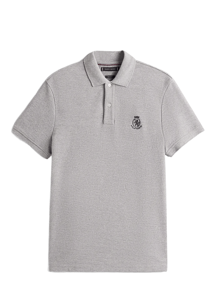 Tommy Hilfiger - HEATHER CREST REG POLO - kurzärmelig - light grey heather - 1