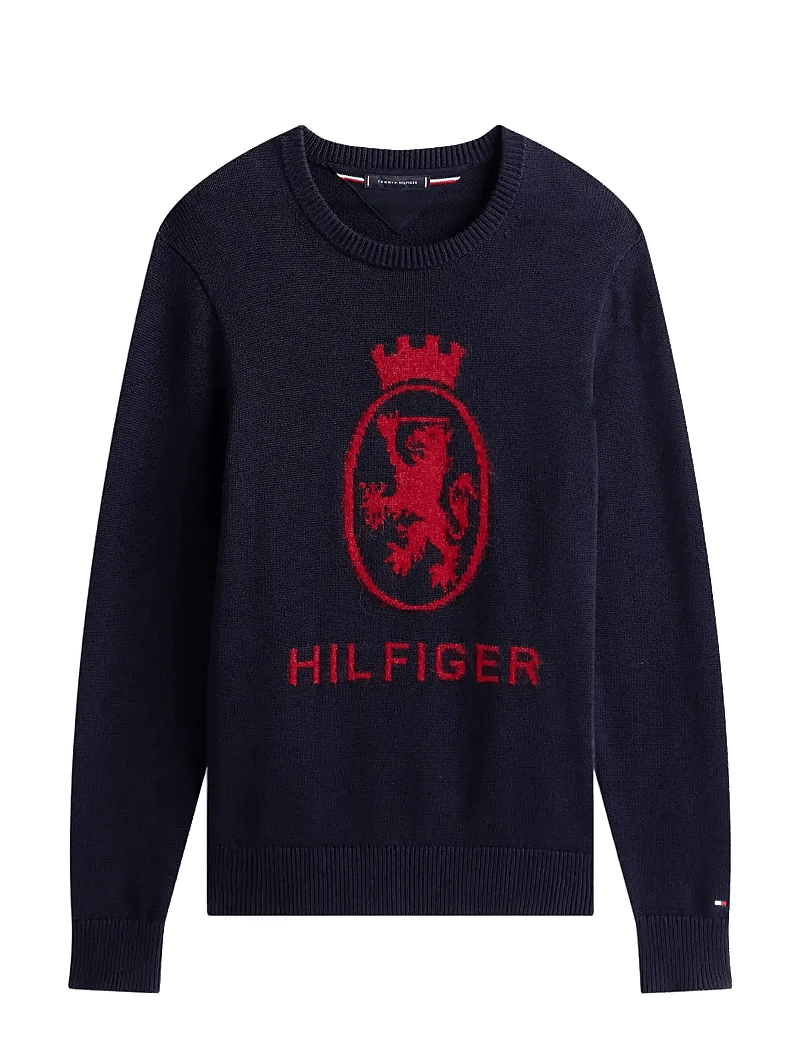Tommy Hilfiger - GIFTING CREST CREW NECK - rundhalsad - desert sky/regatta red - 1