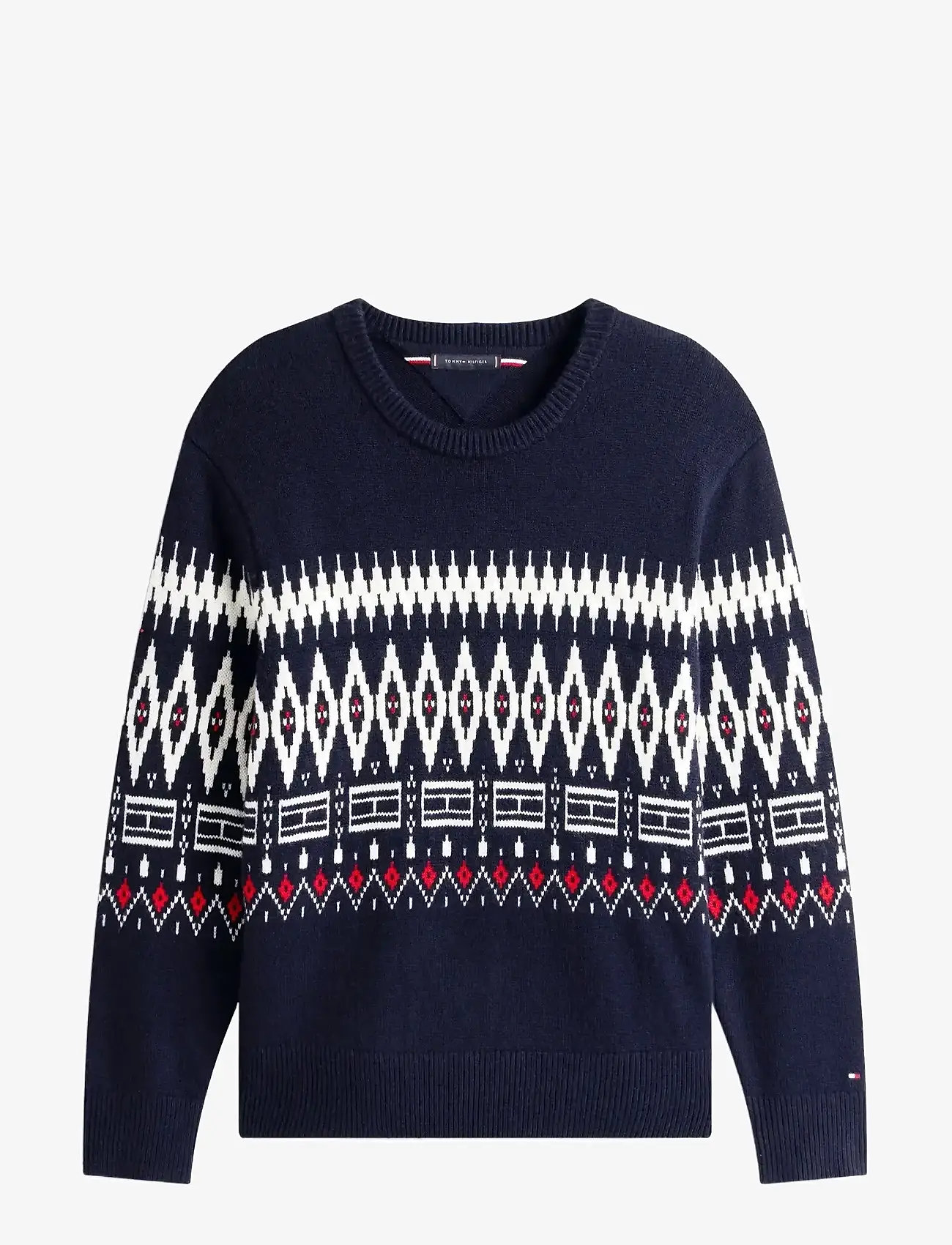 Tommy Hilfiger - PLACED FAIRISLE WOOL BLEND CREW - rund hals - desert sky/ivory petal - 1