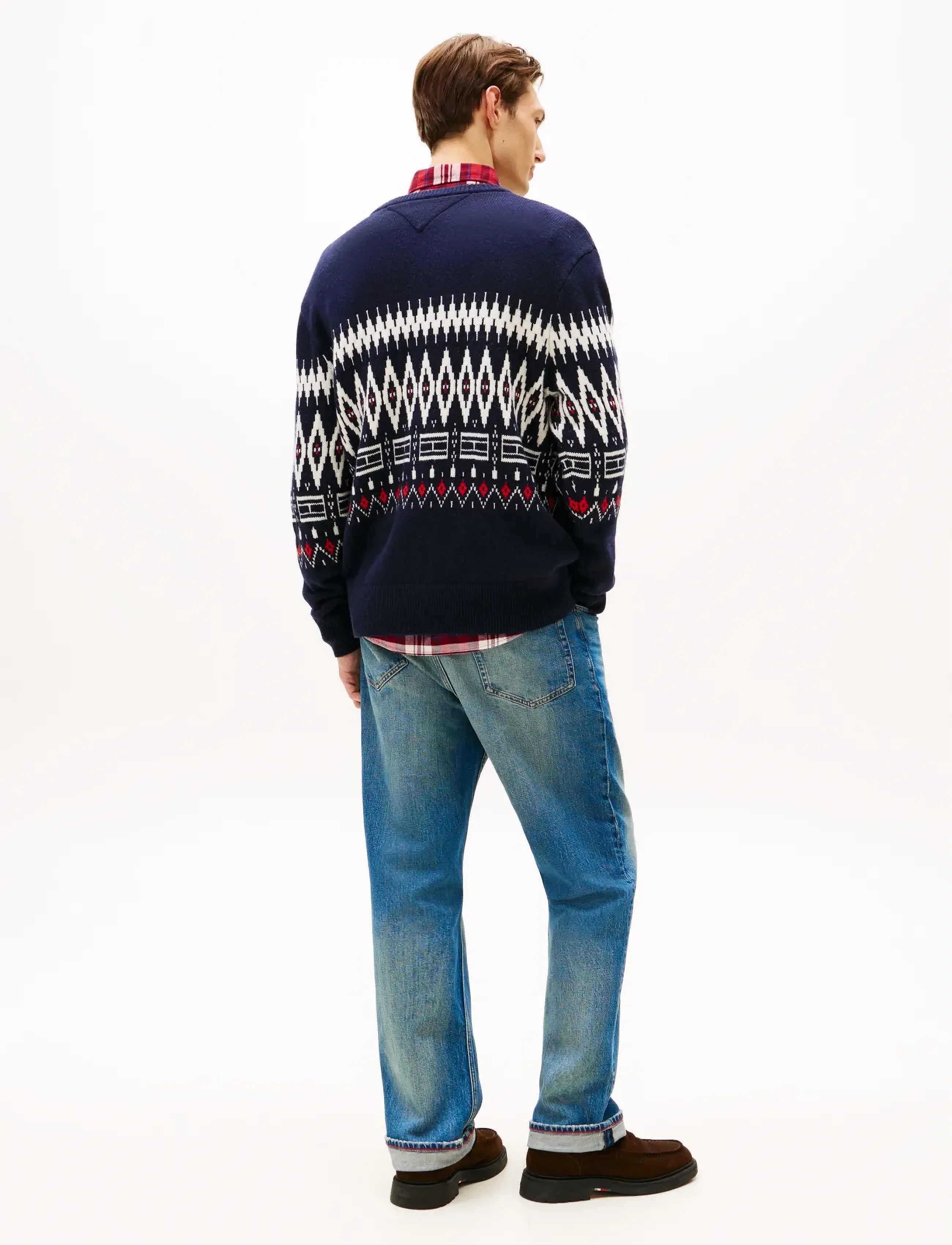 Tommy Hilfiger - PLACED FAIRISLE WOOL BLEND CREW - adījumi ar apaļu kakla izgriezumu - desert sky ivory petal - 3