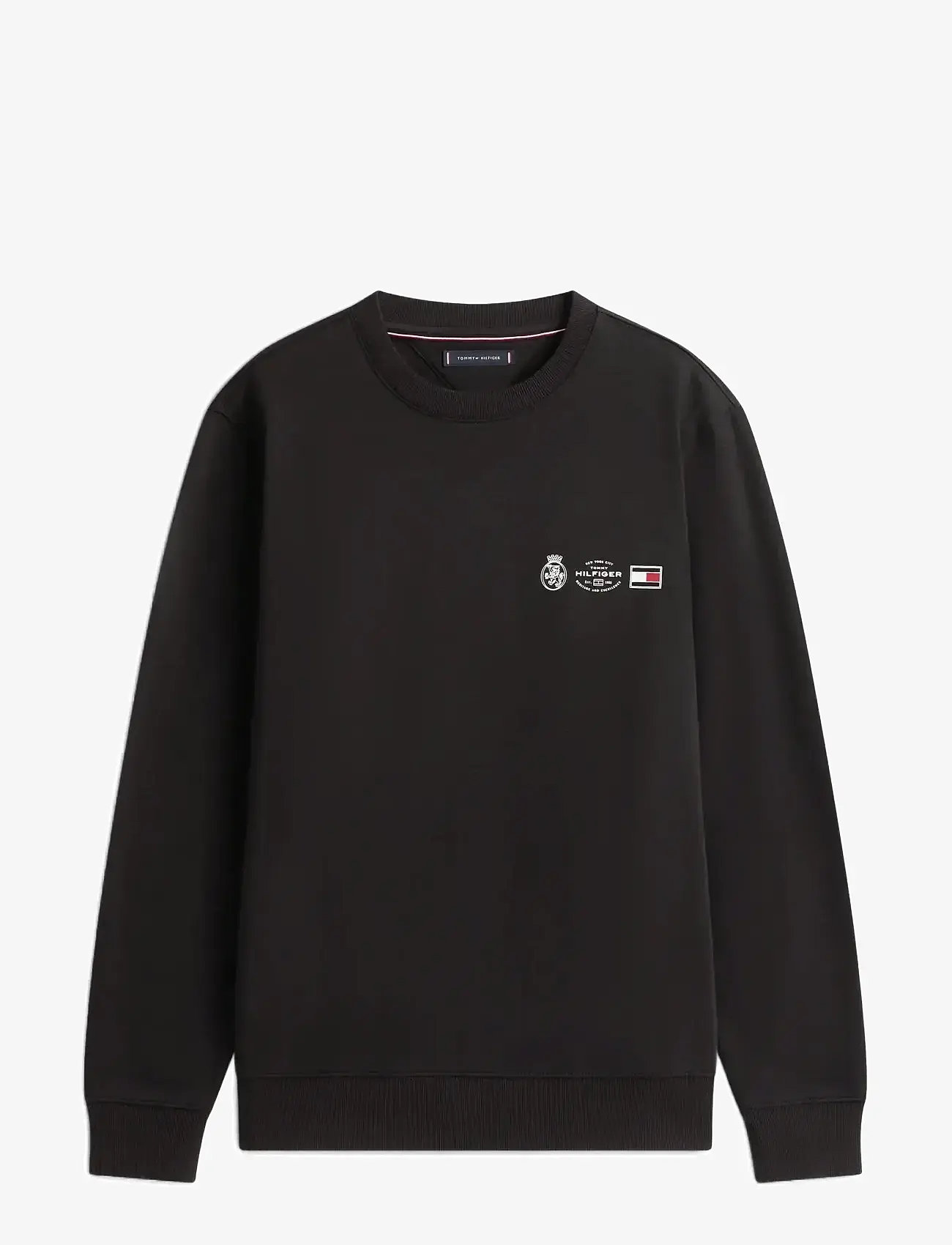Tommy Hilfiger - SMALL CREST OUTLINE CREW NECK - shoppa efter tillfälle - black - 1