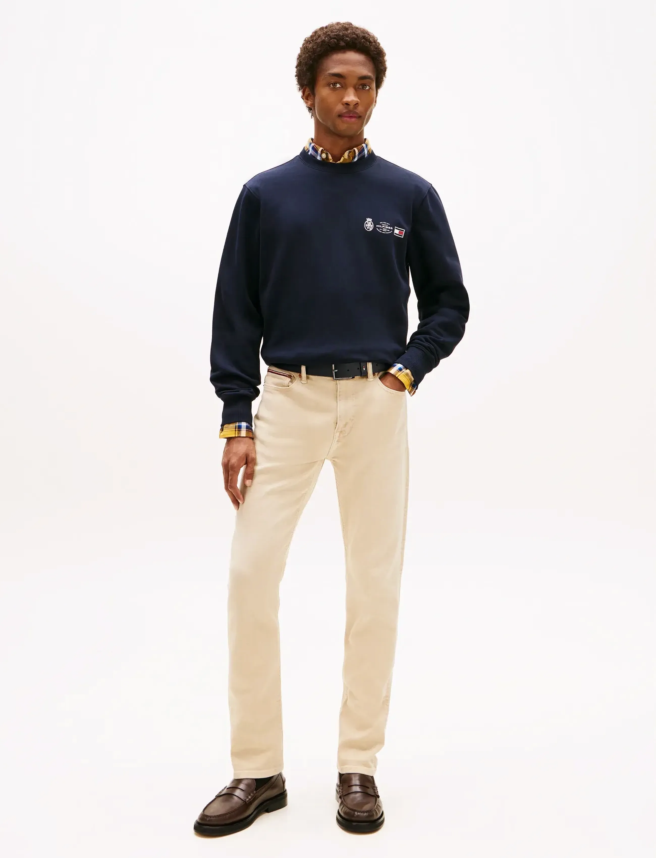 Tommy Hilfiger - SMALL CREST OUTLINE CREW NECK - sweatshirts - desert sky - 3