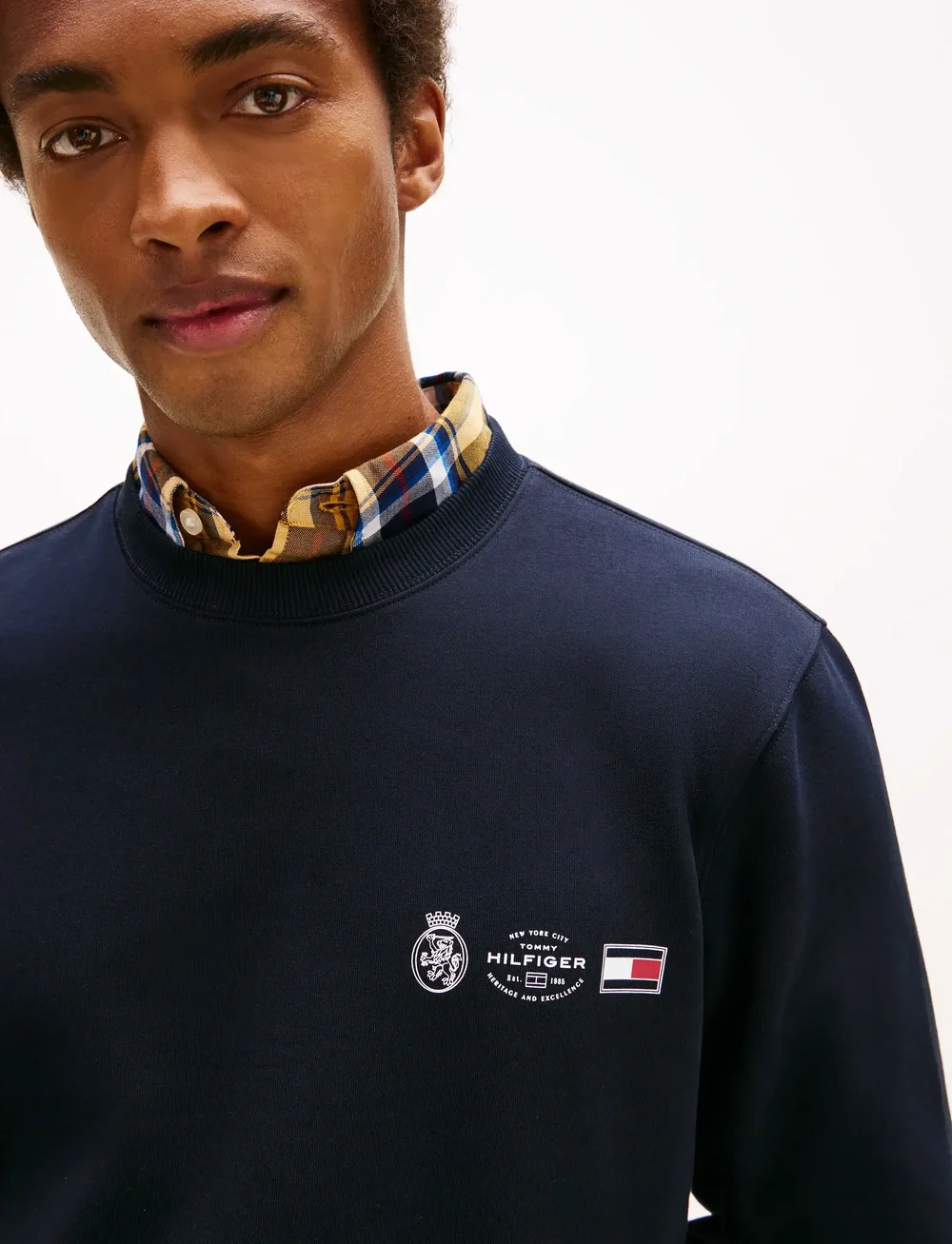 Tommy Hilfiger - SMALL CREST OUTLINE CREW NECK - nach anlass kaufen - desert sky - 4