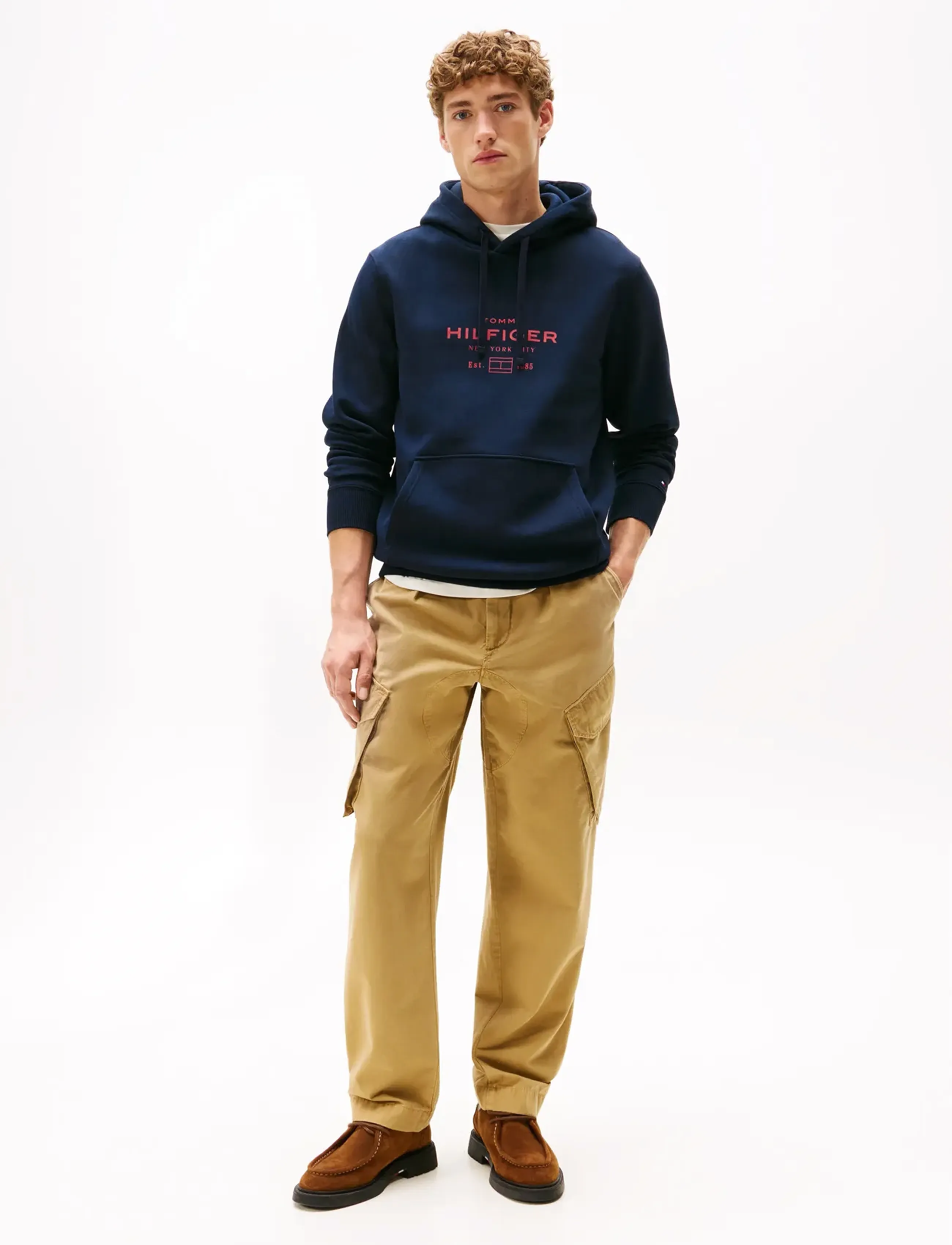 Tommy Hilfiger - OVAL GRAPHIC HOODIE - sweatshirts - desert sky - 3