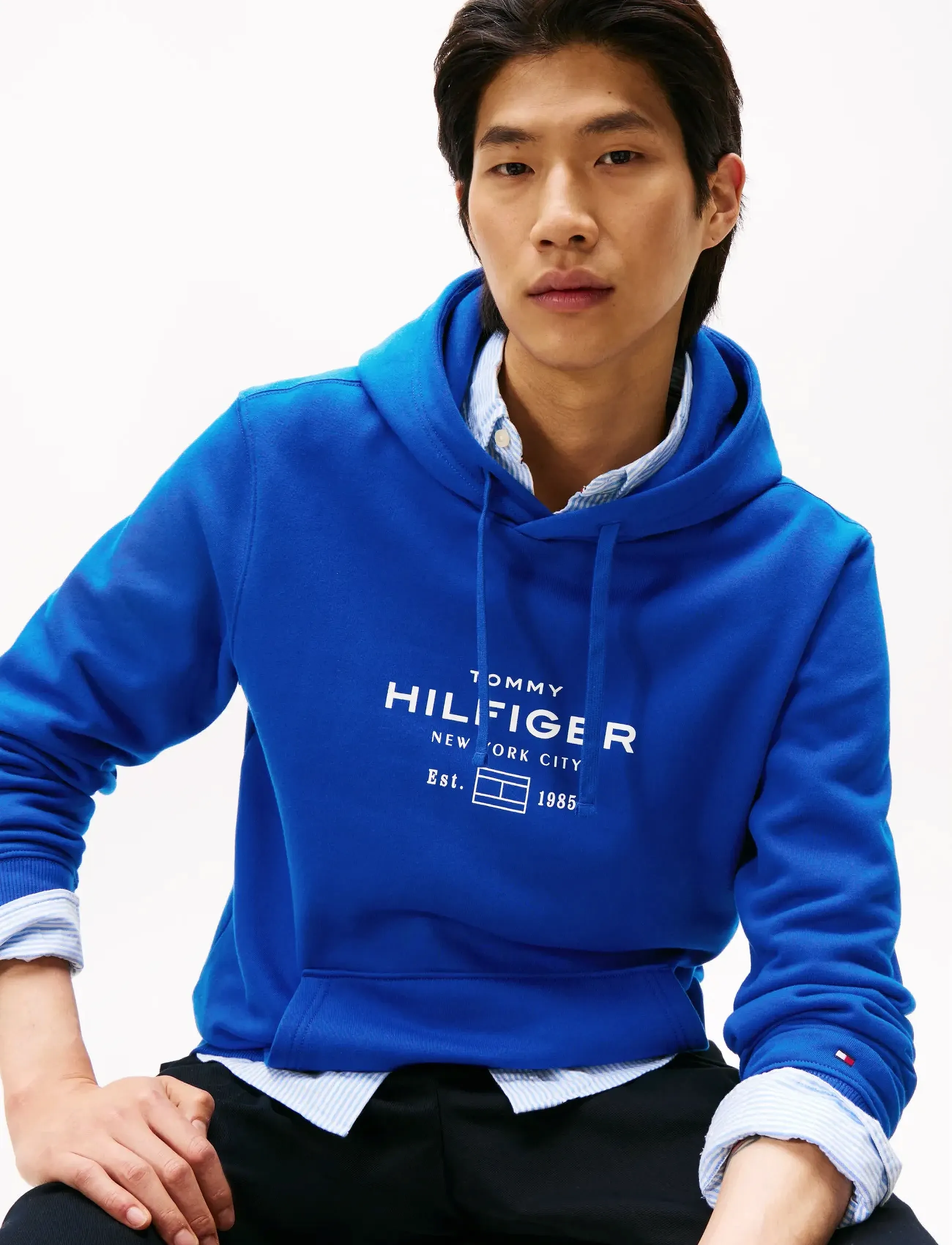 Tommy Hilfiger - OVAL GRAPHIC HOODIE - wedge blue - 5