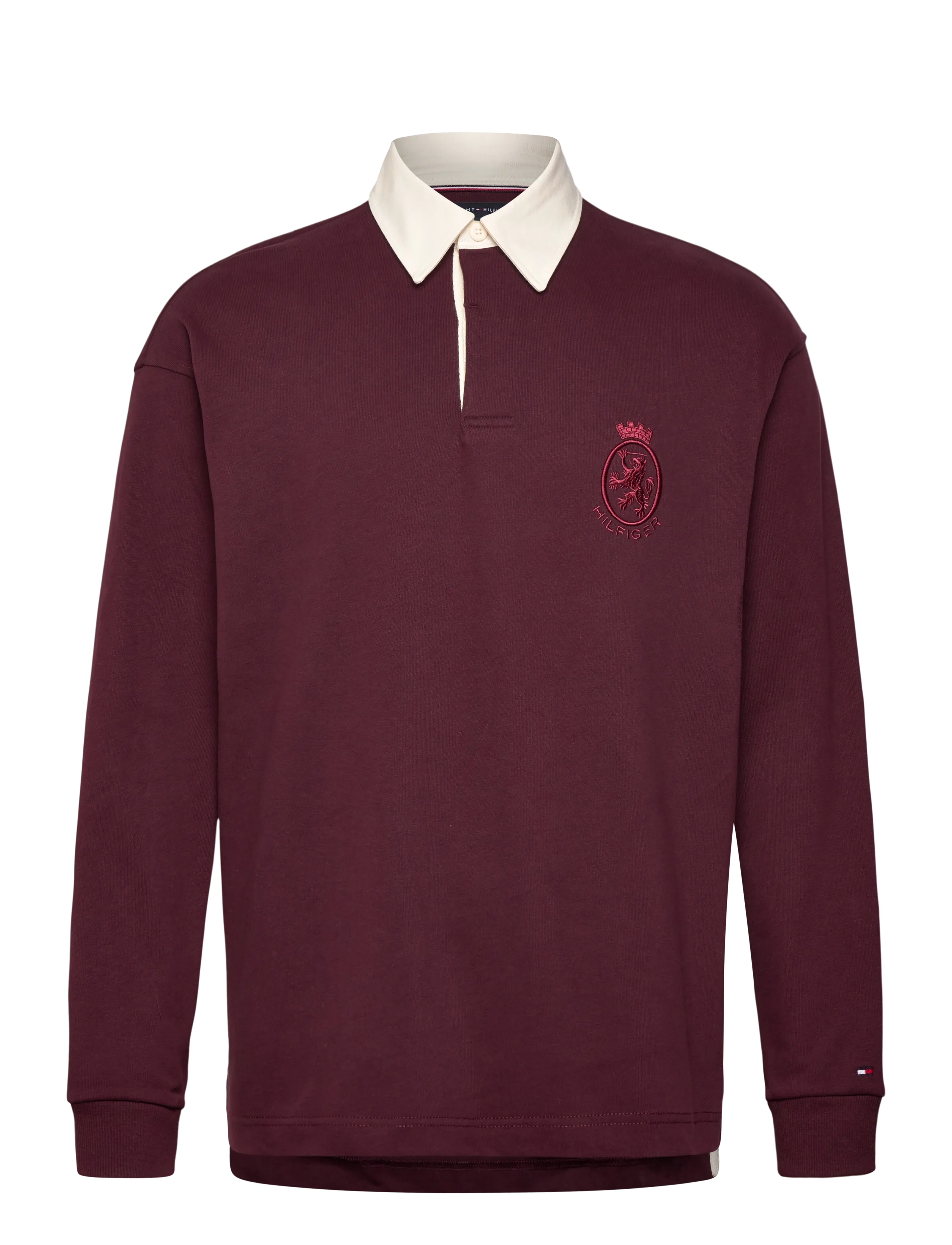 Tommy Hilfiger PEACHED CREST SOLID RUGBY - Pikéer - DEEP BURGUNDY / burgundy