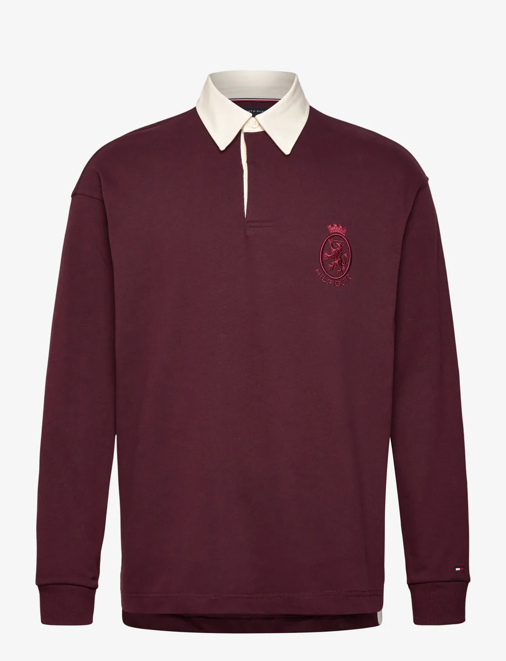 Tommy Hilfiger - PEACHED CREST SOLID RUGBY - langärmelig - deep burgundy - 1