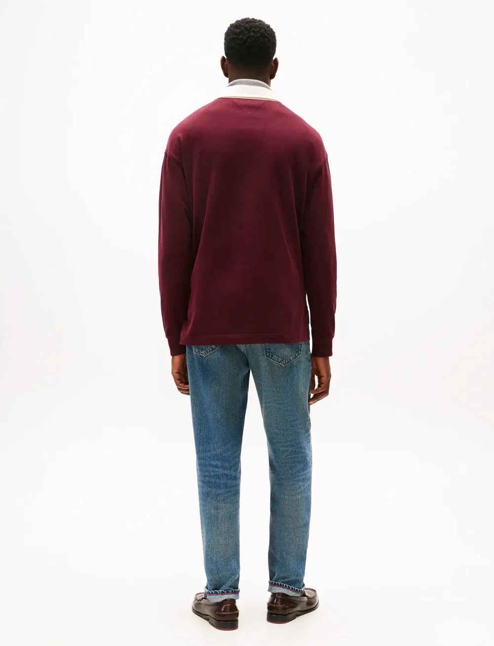 Tommy Hilfiger - PEACHED CREST SOLID RUGBY - langärmelig - deep burgundy - 4