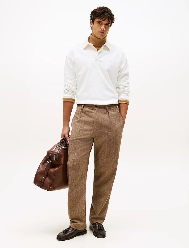 Tommy Hilfiger - PEACHED CREST SOLID RUGBY - langærmede poloer - ecru - 3