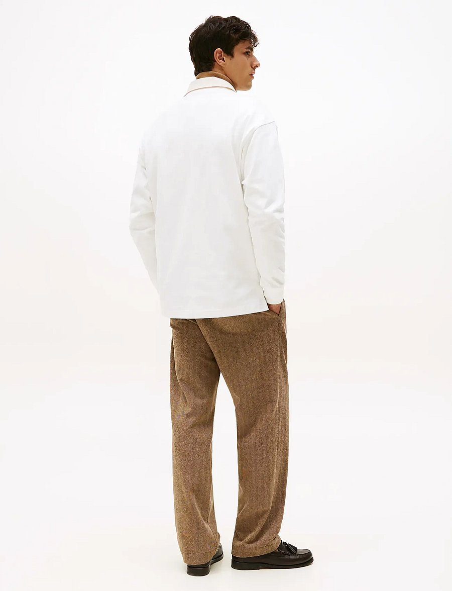 Tommy Hilfiger - PEACHED CREST SOLID RUGBY - long-sleeved polos - ecru - 4