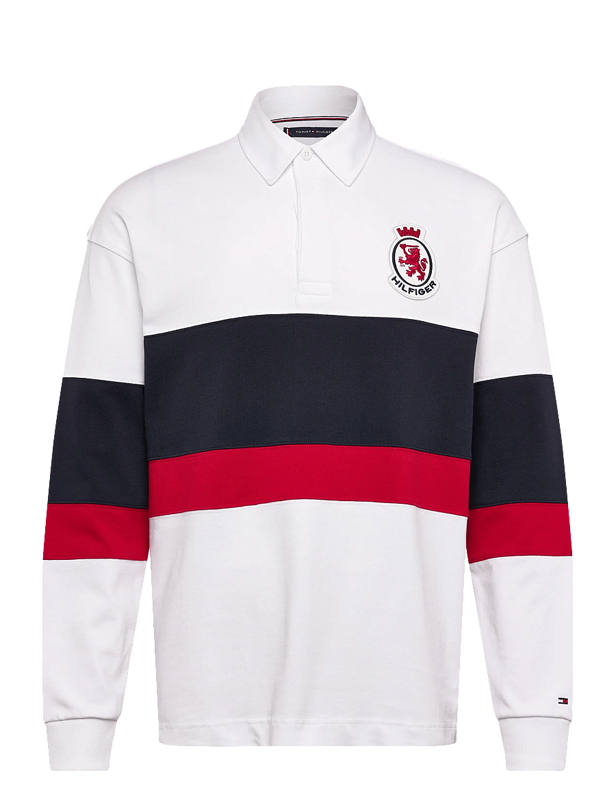 Tommy Hilfiger - RWB CREST RUGBY - pikkade varrukatega polod - white - 1