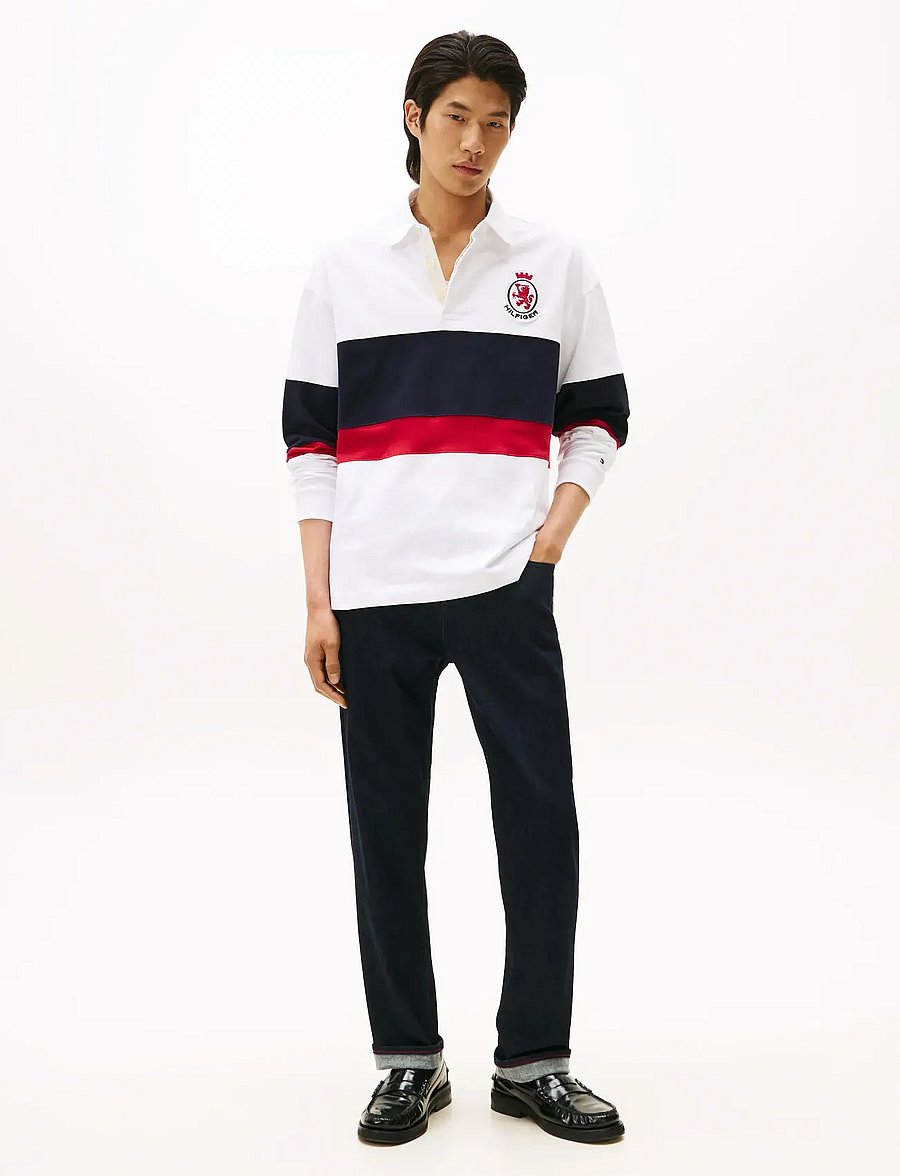 Tommy Hilfiger - RWB CREST RUGBY - pikkade varrukatega polod - white - 3