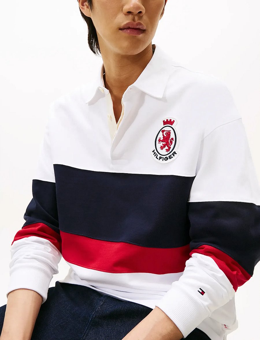 Tommy Hilfiger - RWB CREST RUGBY - pikkade varrukatega polod - white - 5