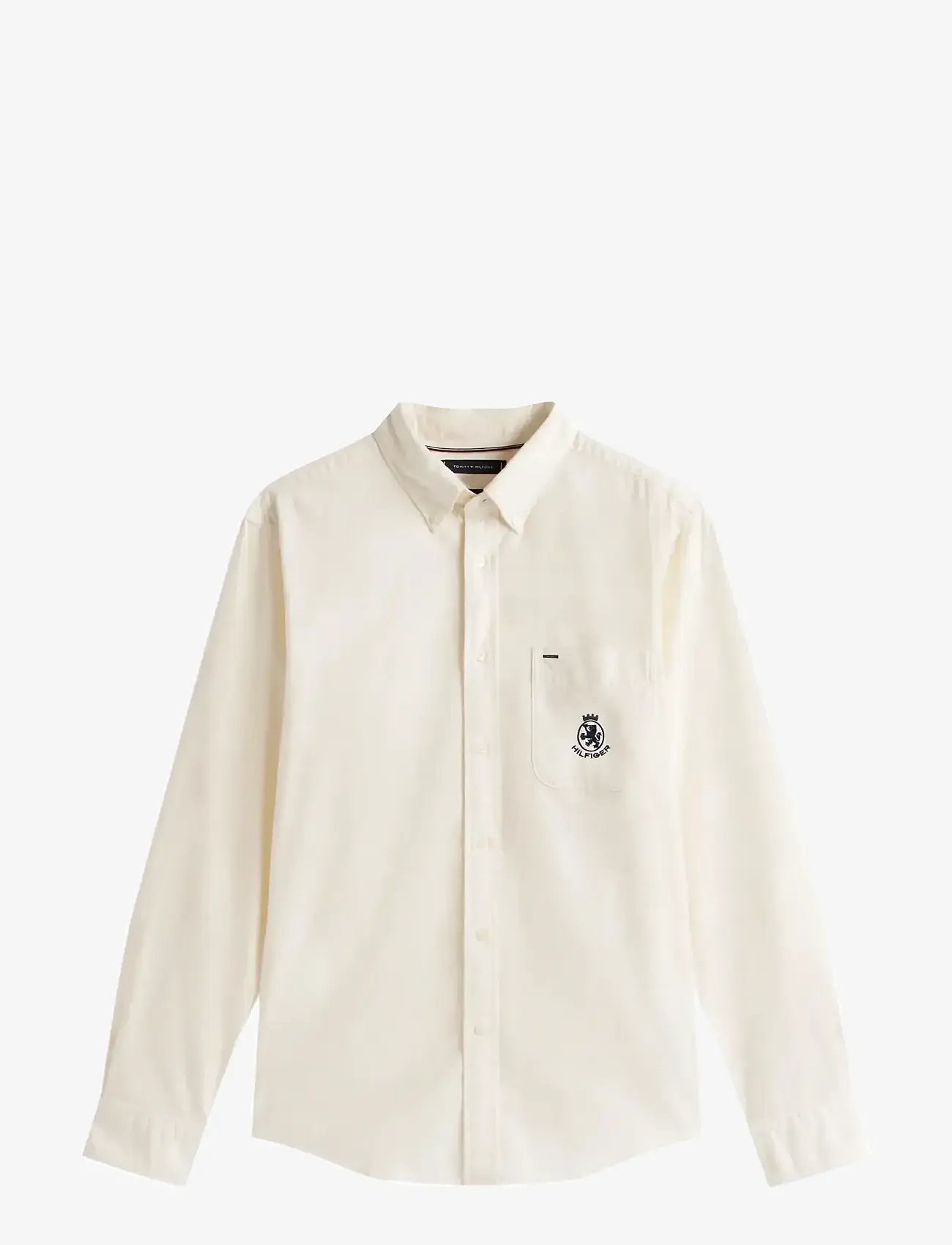 Tommy Hilfiger - BRUSHED OXF CREST POCKET SHIRT - basic shirts - ivory petal - 1