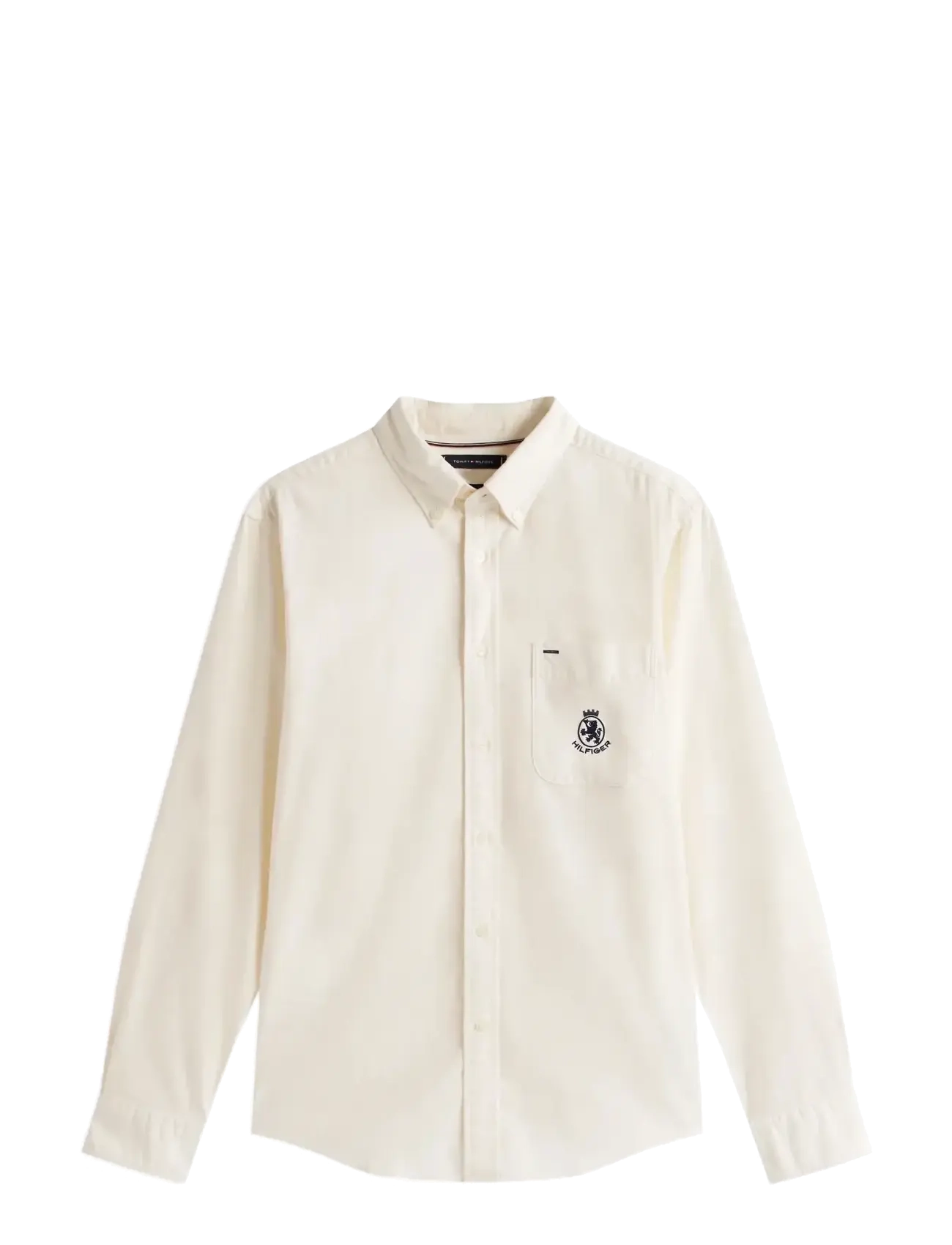 BRUSHED OXF CREST POCKET SHIRT - IVORY PETAL