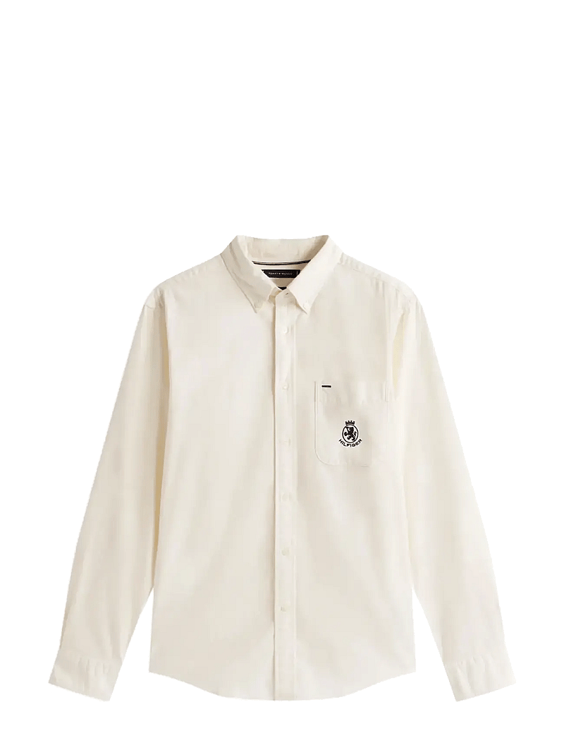 Tommy Hilfiger - BRUSHED OXF CREST POCKET SHIRT - oxford-hemden - ivory petal - 1