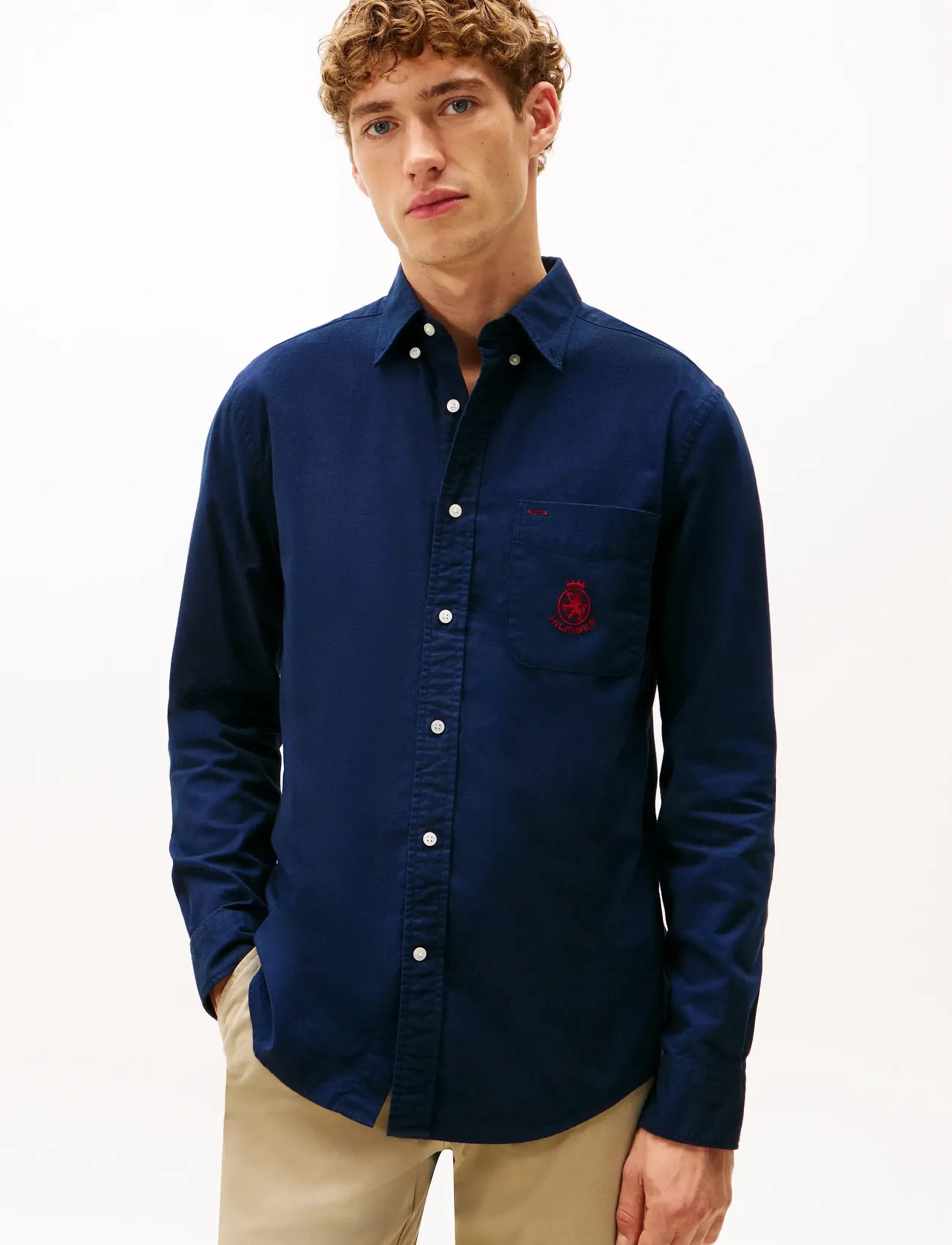Tommy Hilfiger BRUSHED OXF CREST POCKET SHIRT - Skjorter - PREPPY NAVY / navy